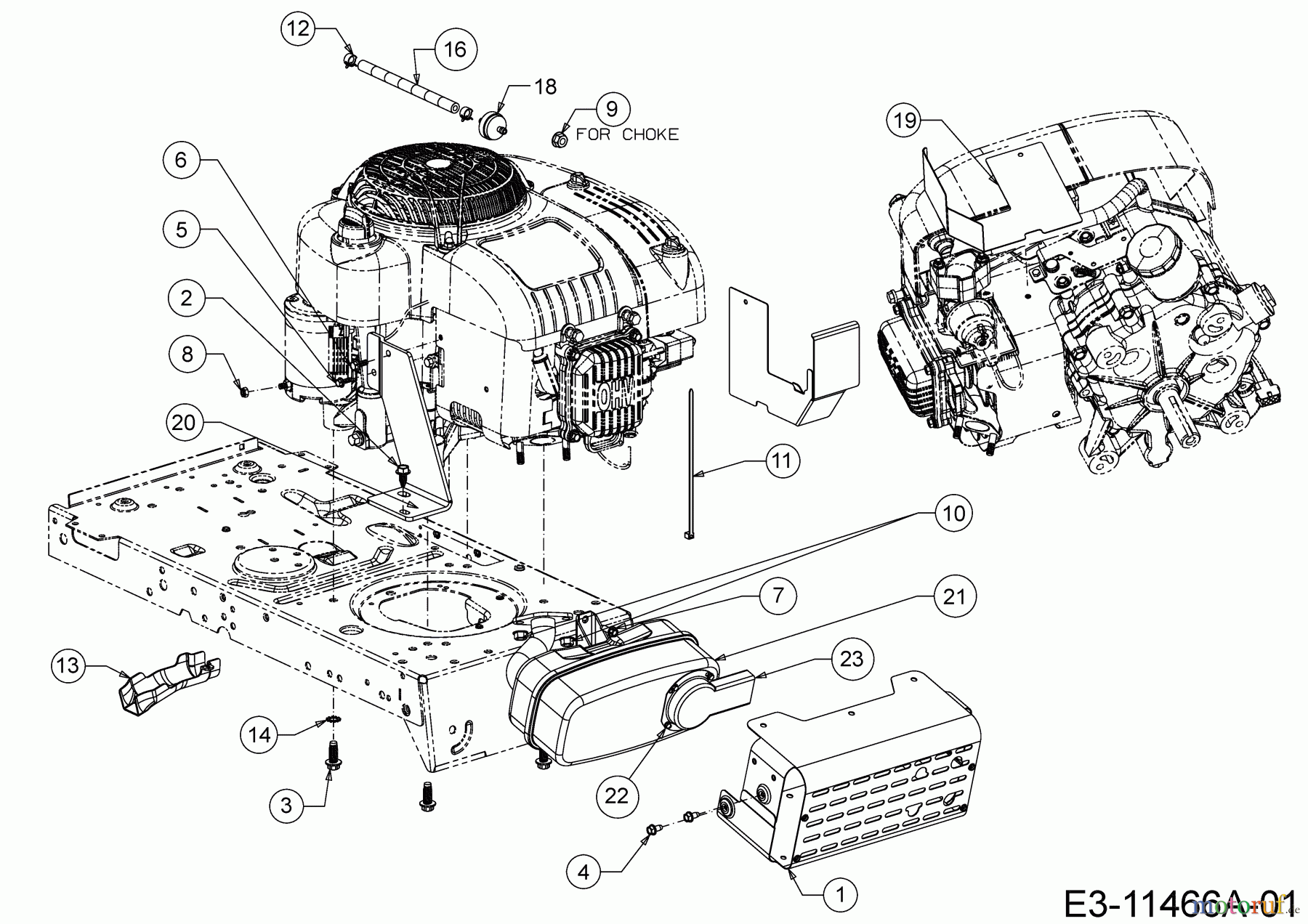  Riwall Lawn tractors RLT 92 H 13A2715E676  (2019) Engine accessories