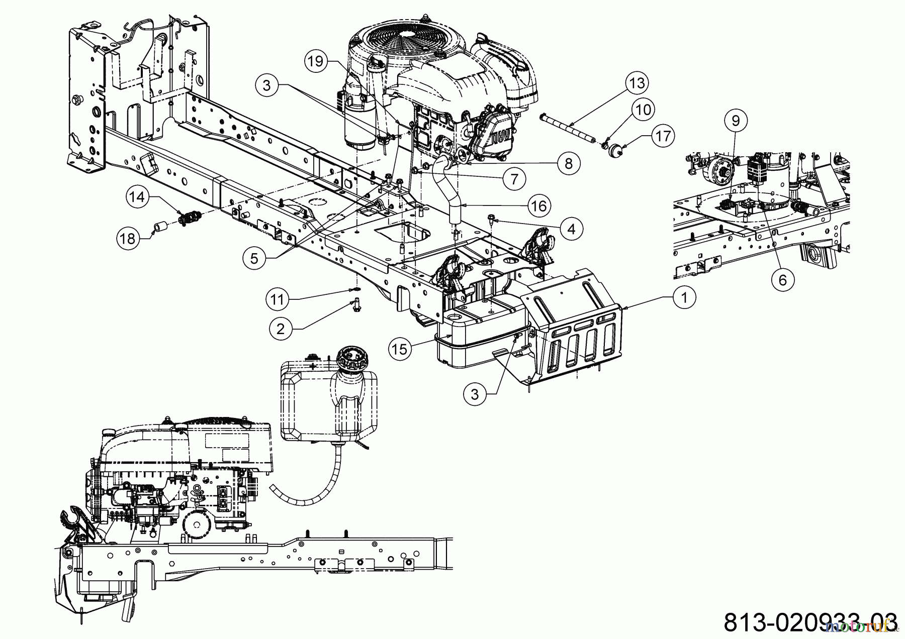  Gartenland Lawn tractors GL 17,5-95 H 13C8A1KB640 (2021) Engine accessories