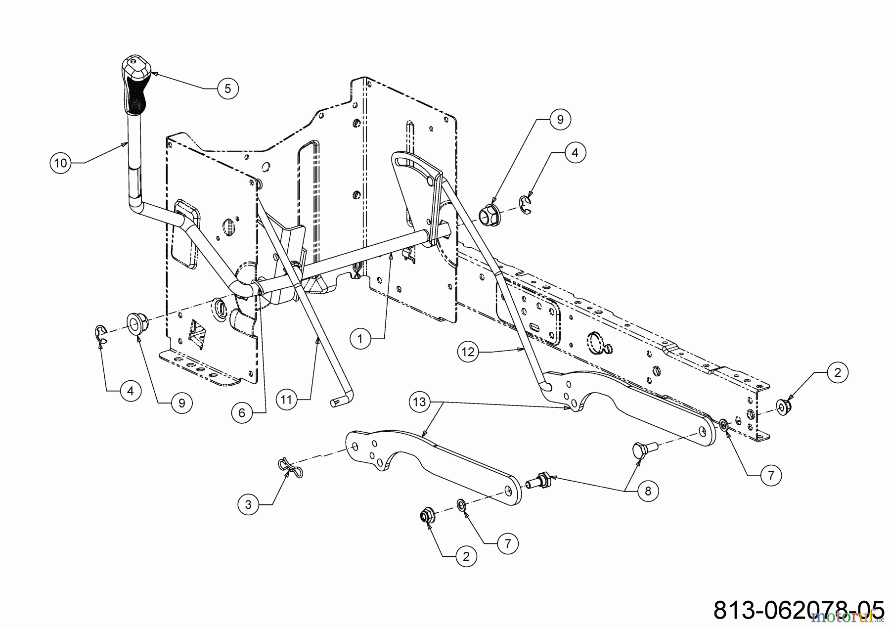  Troy-Bilt Lawn tractors PONY 92T-S SELECT 13A777BY609 (2024) Deck lift