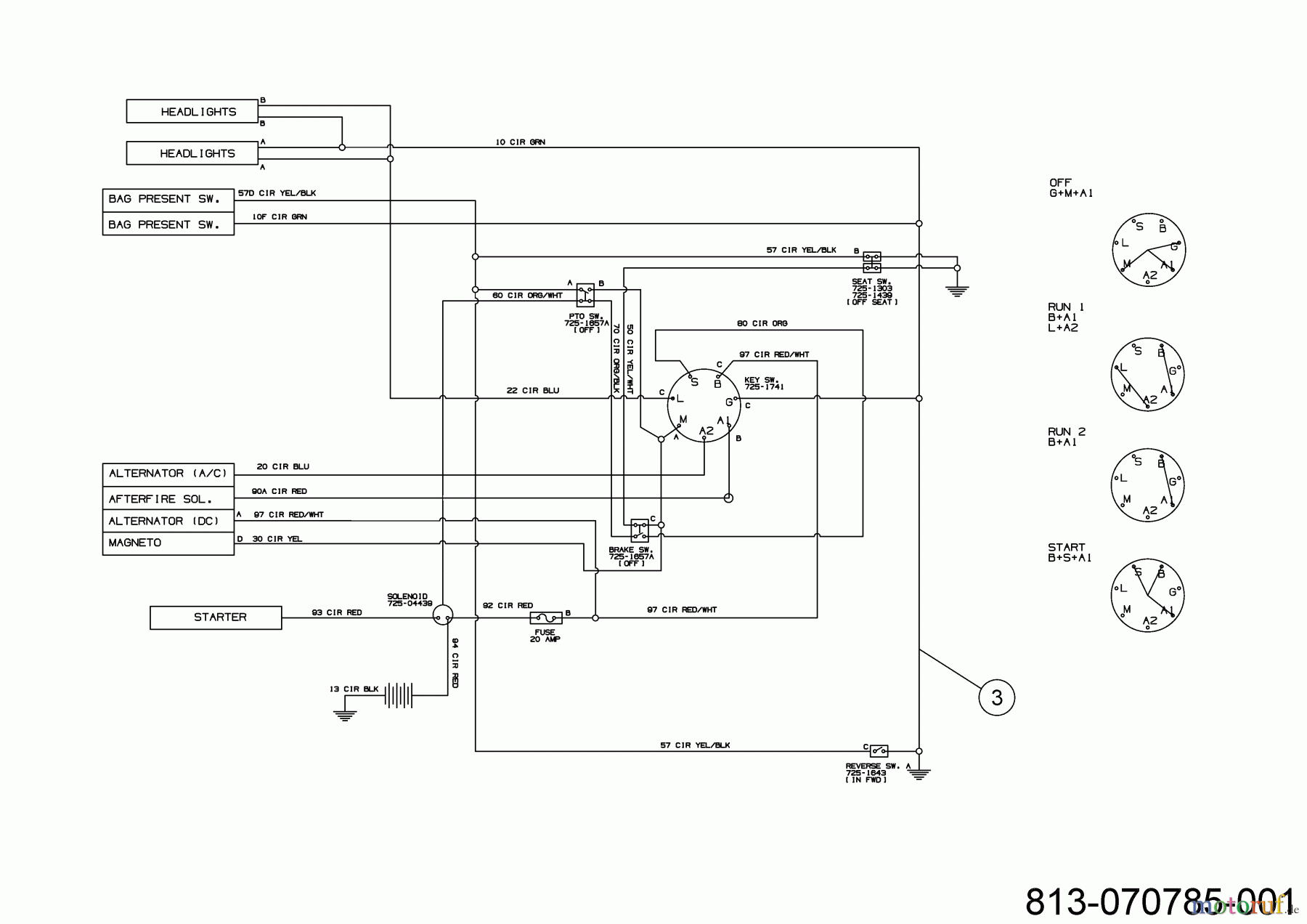 Black Edition Lawn tractors 195-92 H 13B871ME615 (2021) Wiring diagram