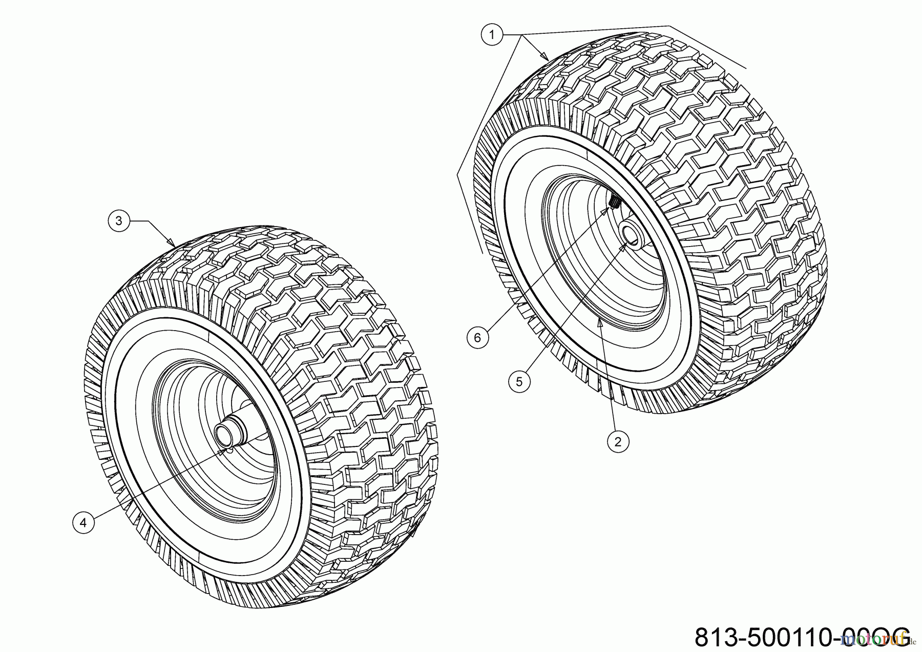  MTD Lawn tractors Smart RE 130 H 13B771KE600 (2021) Front wheels 13x5