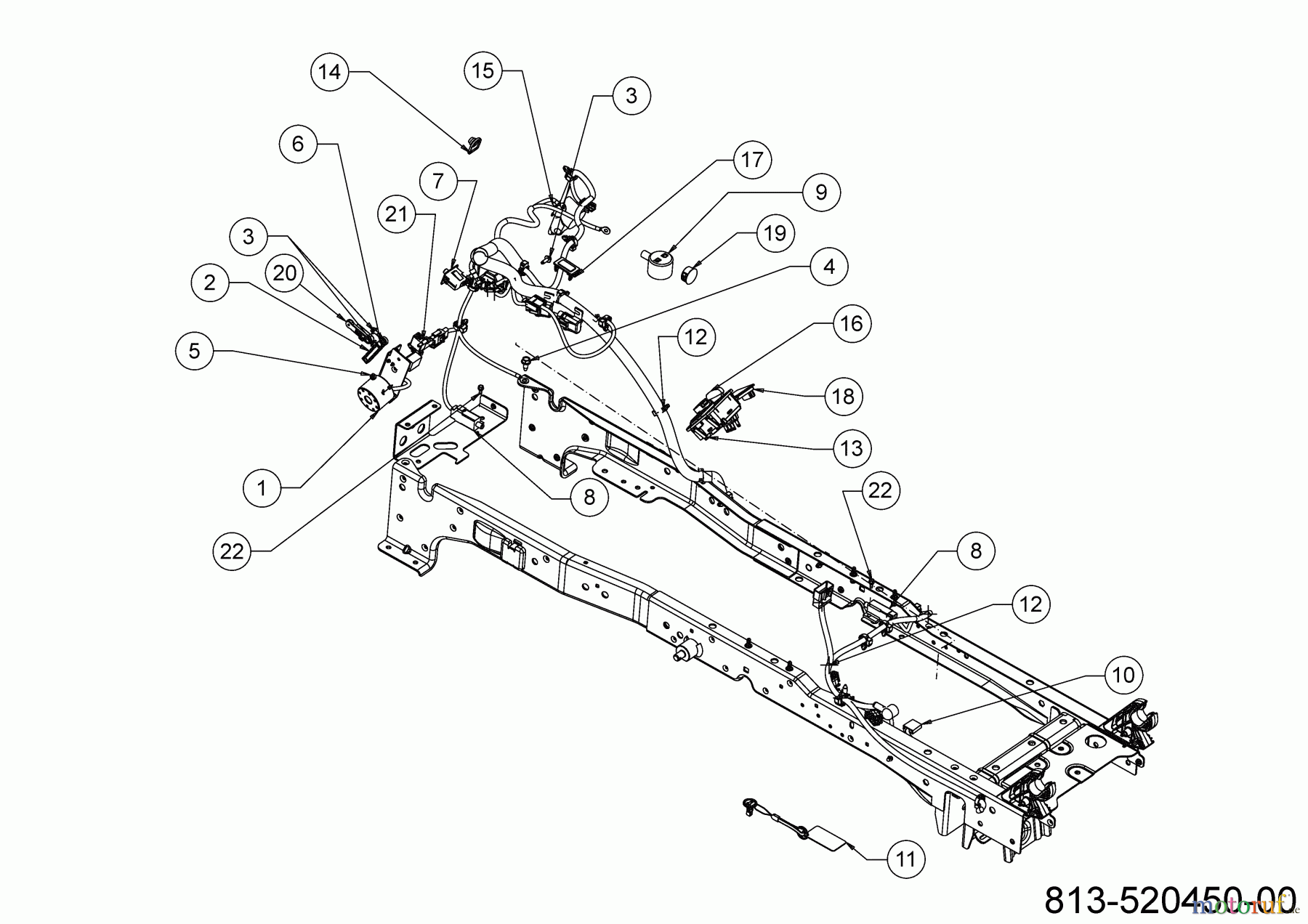  Gartenland Lawn tractors GL 22.0/106 H 13CAA1KR640 (2021) Electric parts