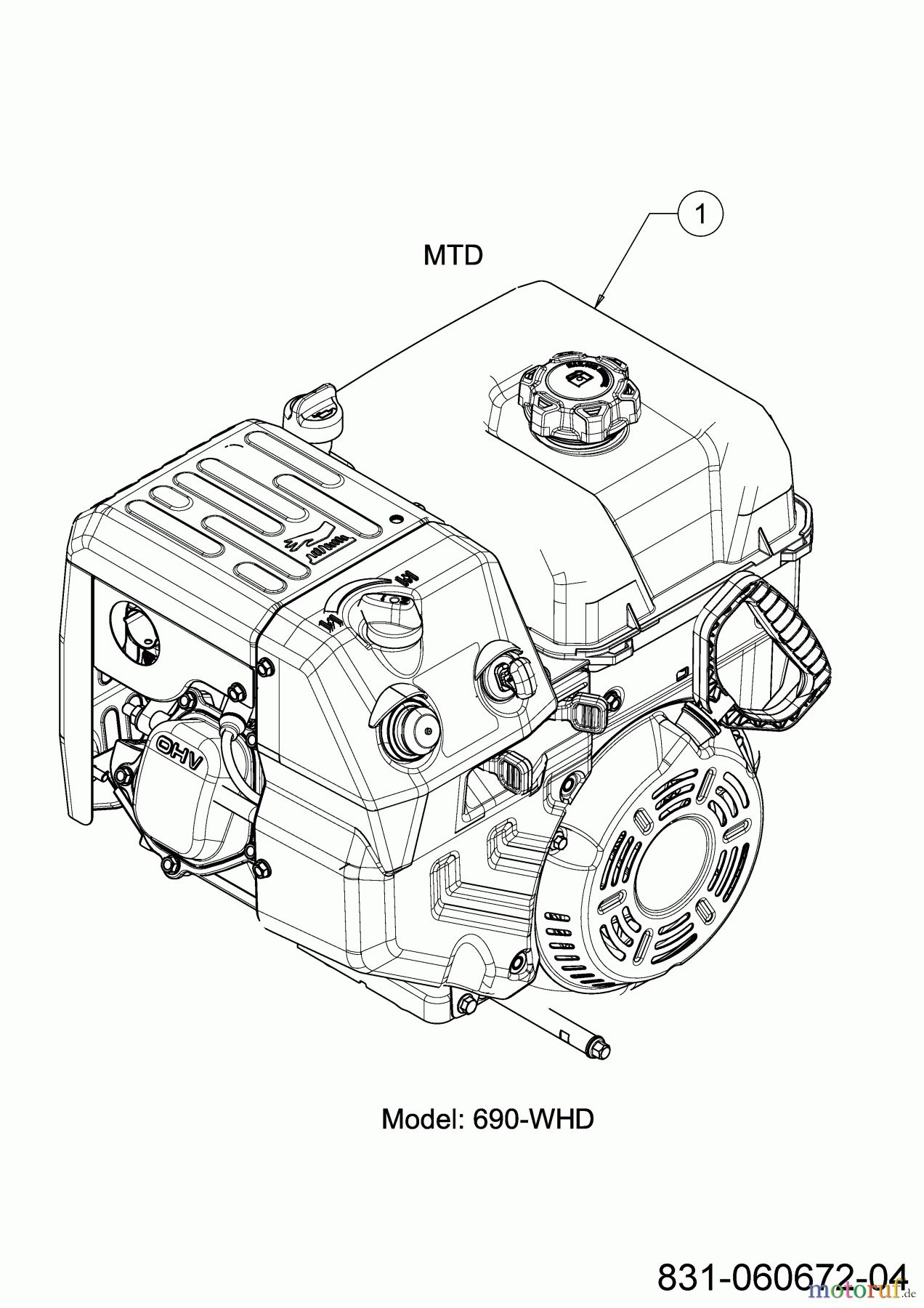  MTD Snow throwers Optima ME 76 31AY5ES5678 (2023) Engine MTD