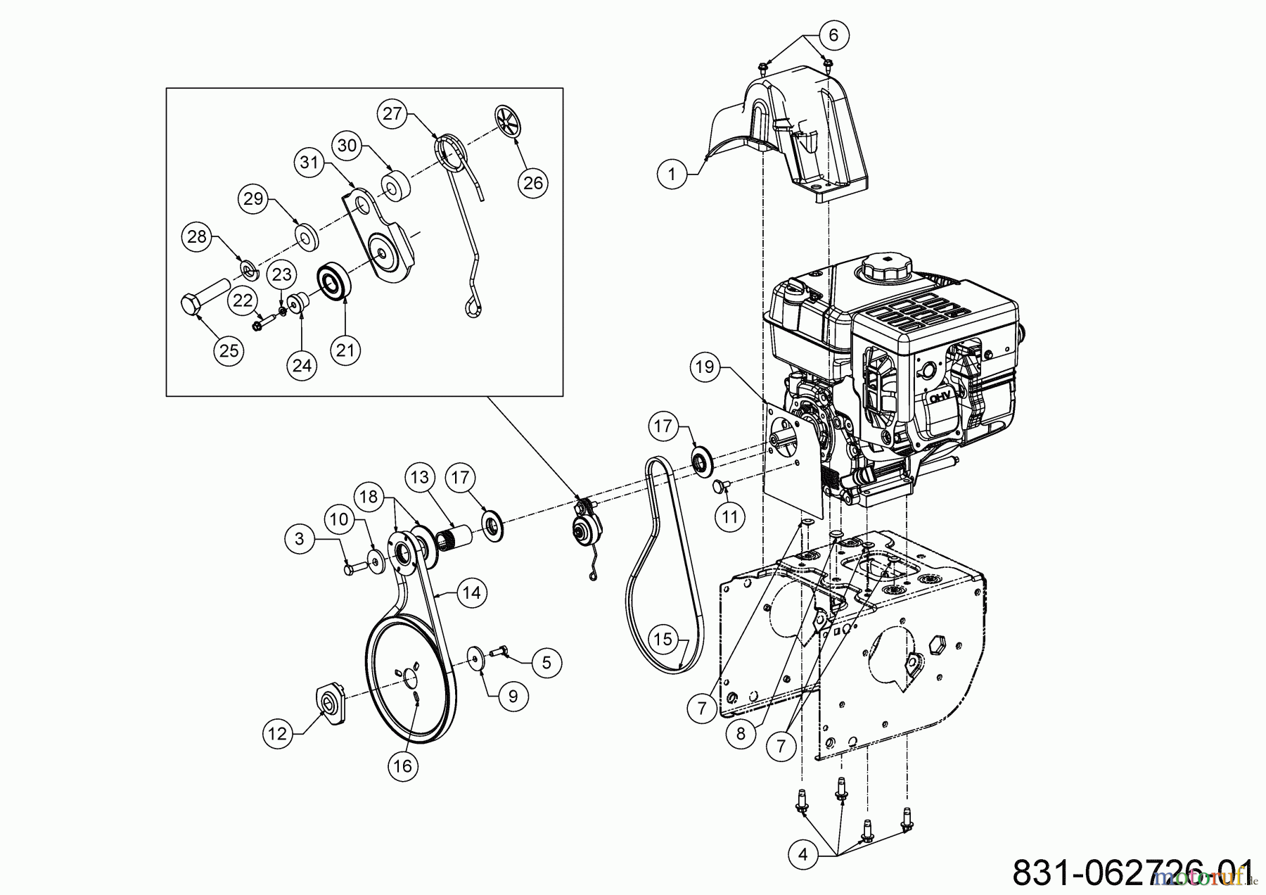  MTD Snow throwers M 61 31A-6BE2678 (2024) Drive system, Milling drive