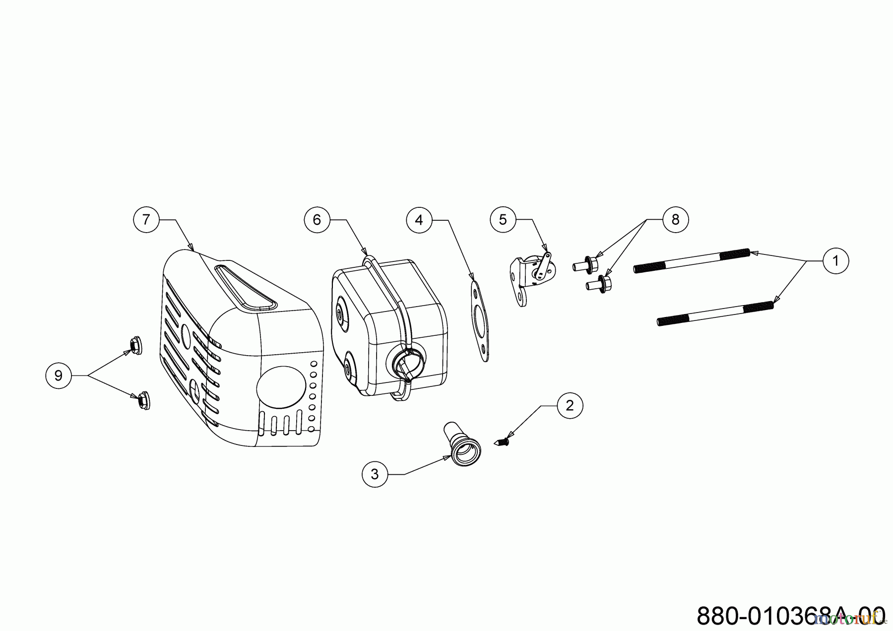  MTD-Engines Vertical 6X65RHD 752Z6X65RHD (2023) Muffler