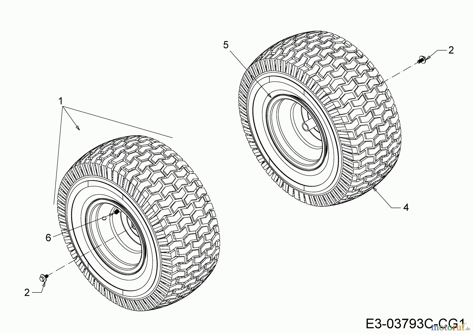  Bestgreen Lawn tractors BG PRO 107 HSBK 13A879SG655 (2022) Rear wheels