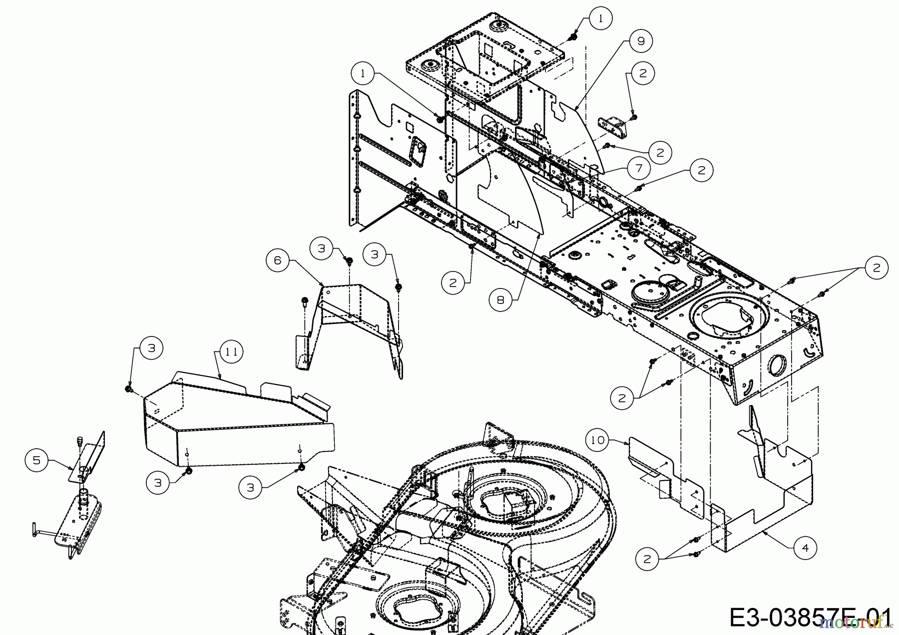  MTD Lawn tractors Smart RN 145 13A877SN600 (2023) Belt covers mowing deck N (40