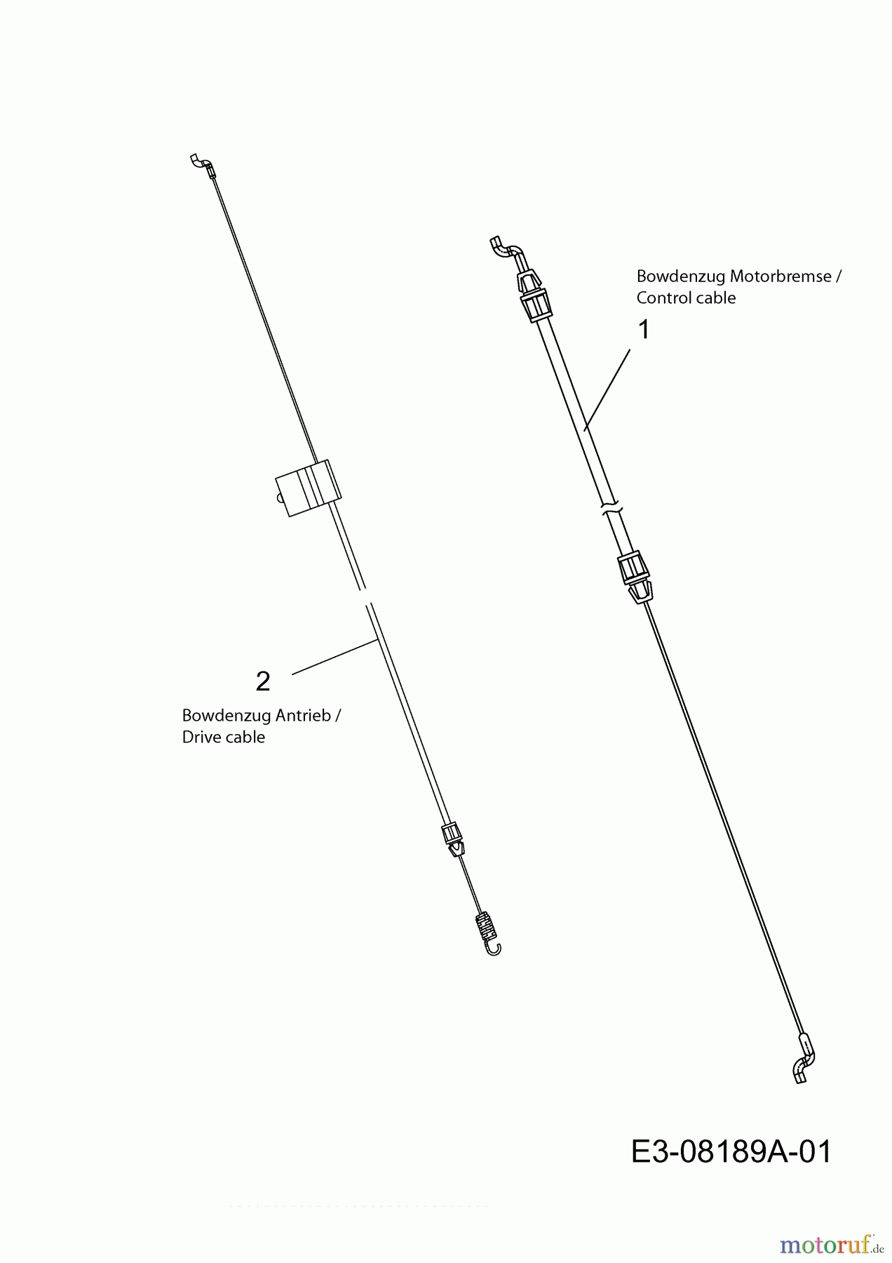  Black-Line Petrol mower self propelled BL 3546 S 12A-TFSC683 (2021) Control cable brake, Control cable