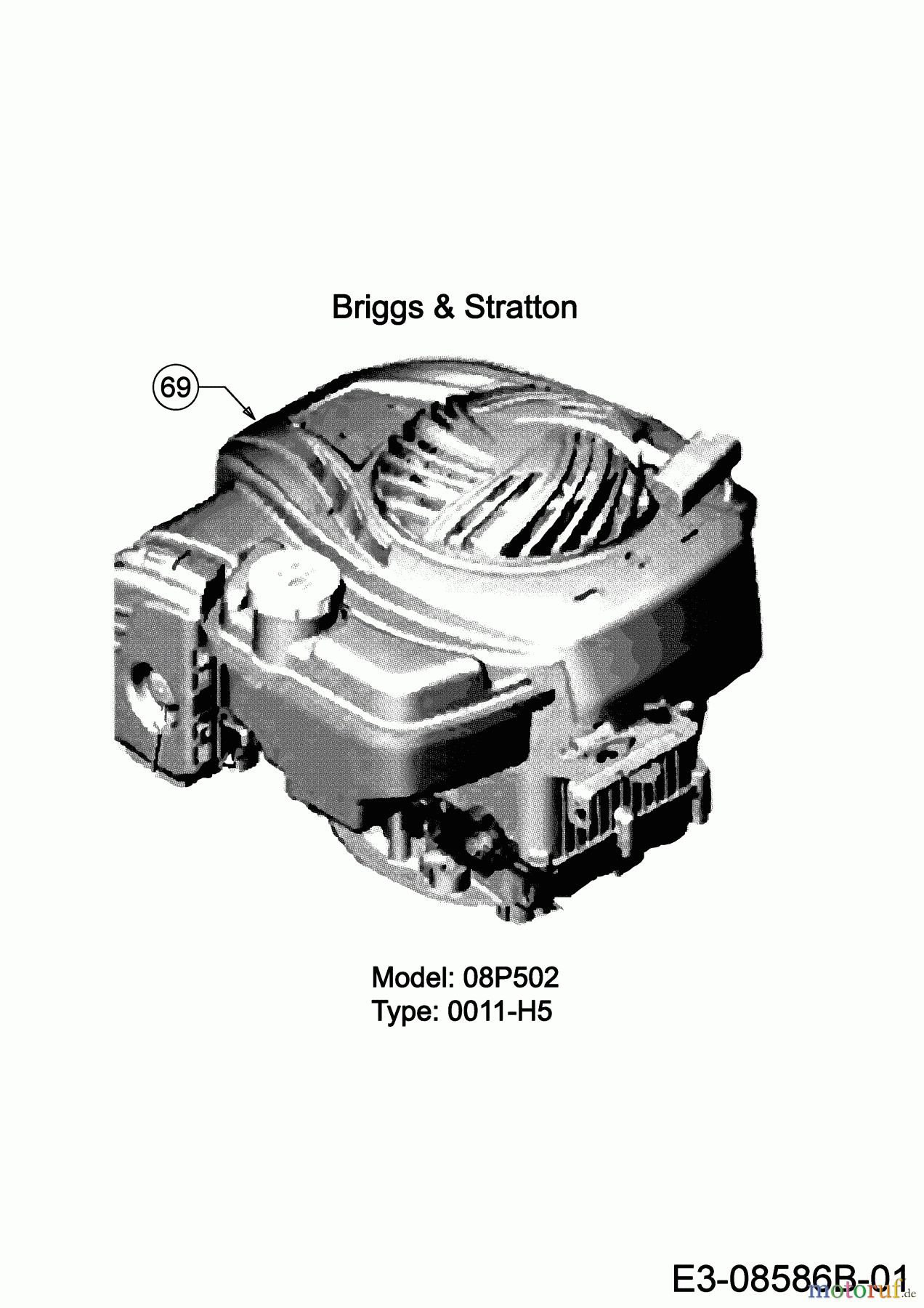  MTD Petrol mower self propelled Smart 46 SPBS 12D-TY5B600  (2021) Engine Briggs & Stratton