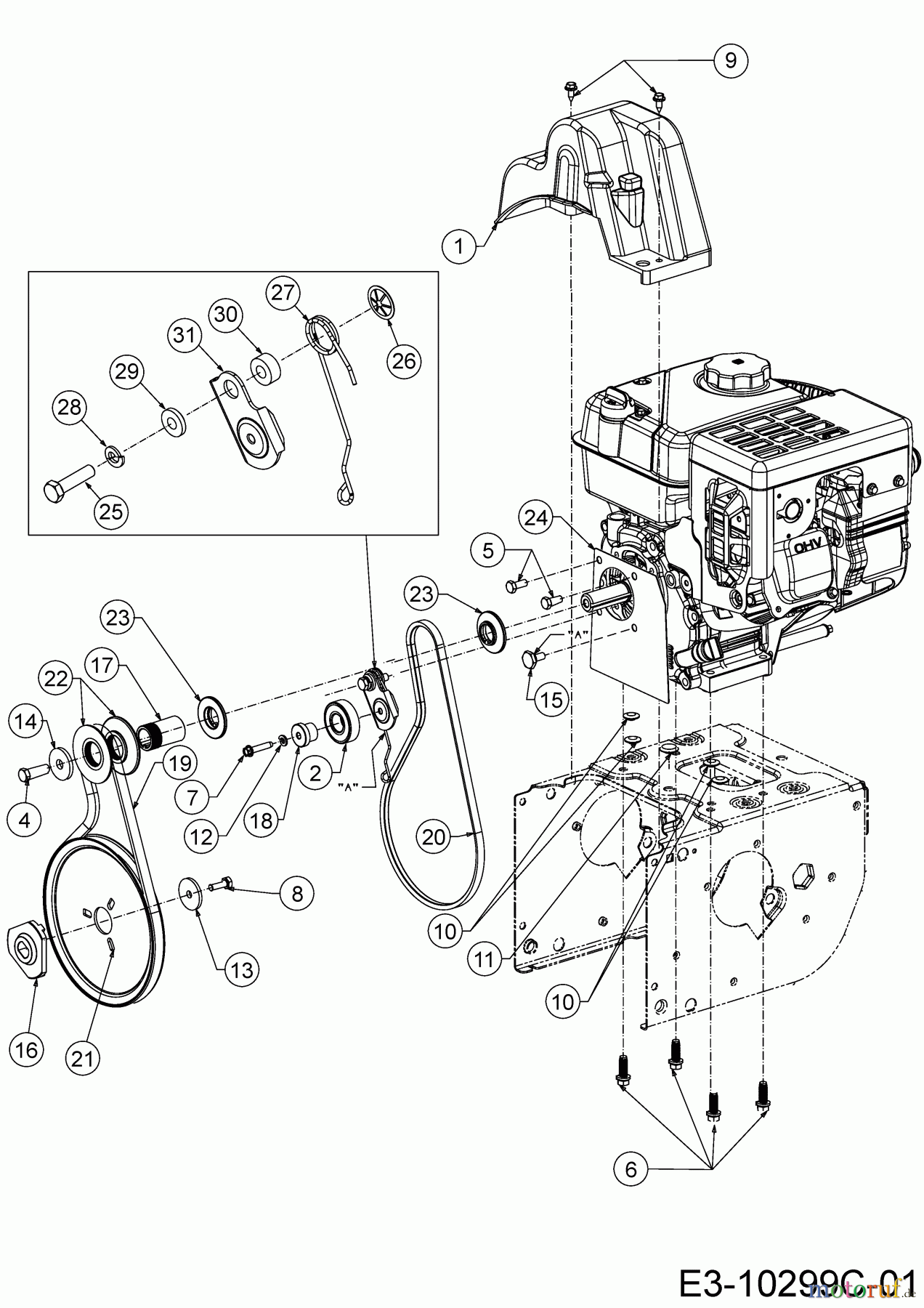  MTD Snow throwers Optima ME 66 T 31BY7FT3678  (2022) Drive system, Milling drive