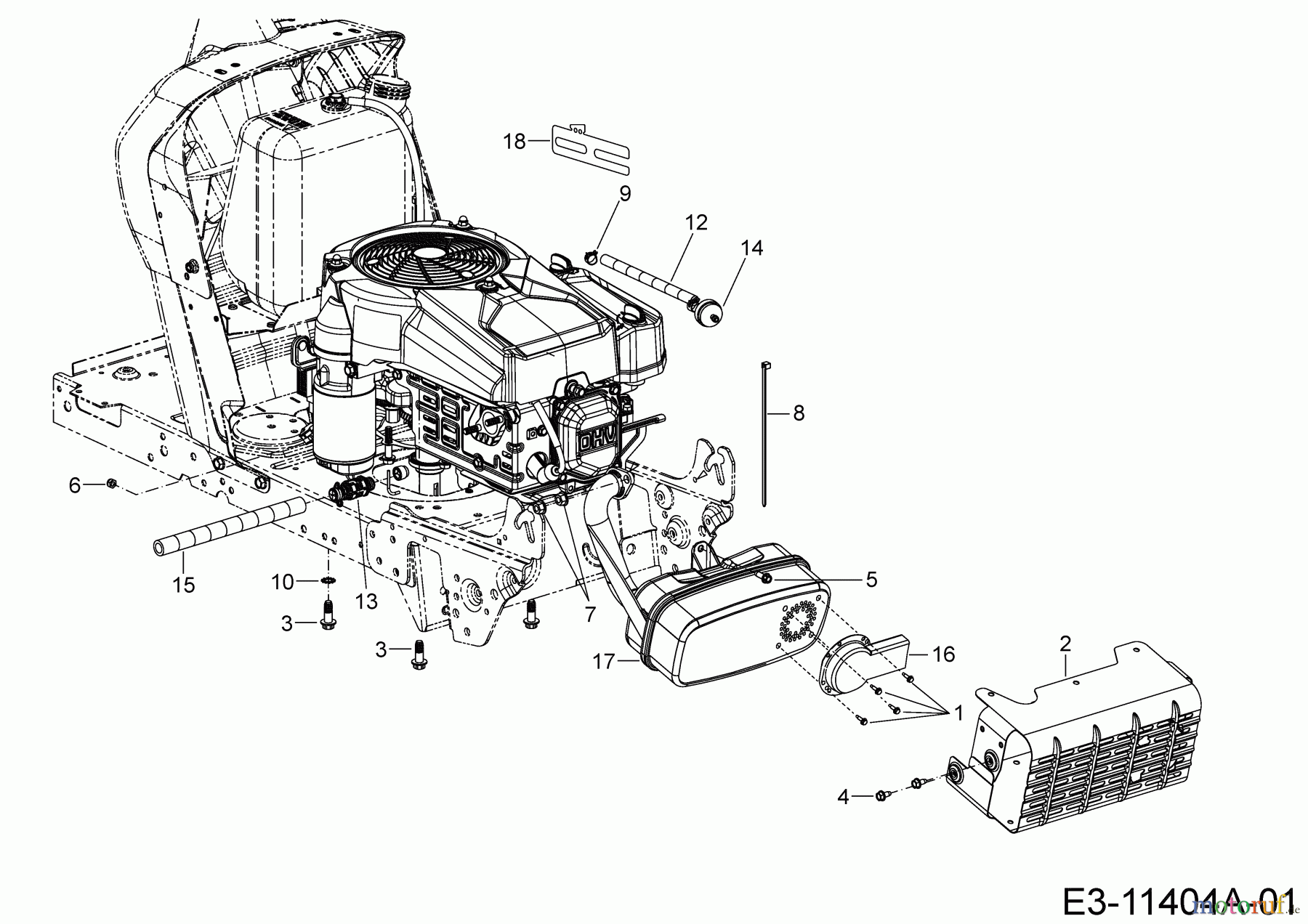  MTD Lawn tractors MTD 92 13A7765E600 (2019) Engine accessories