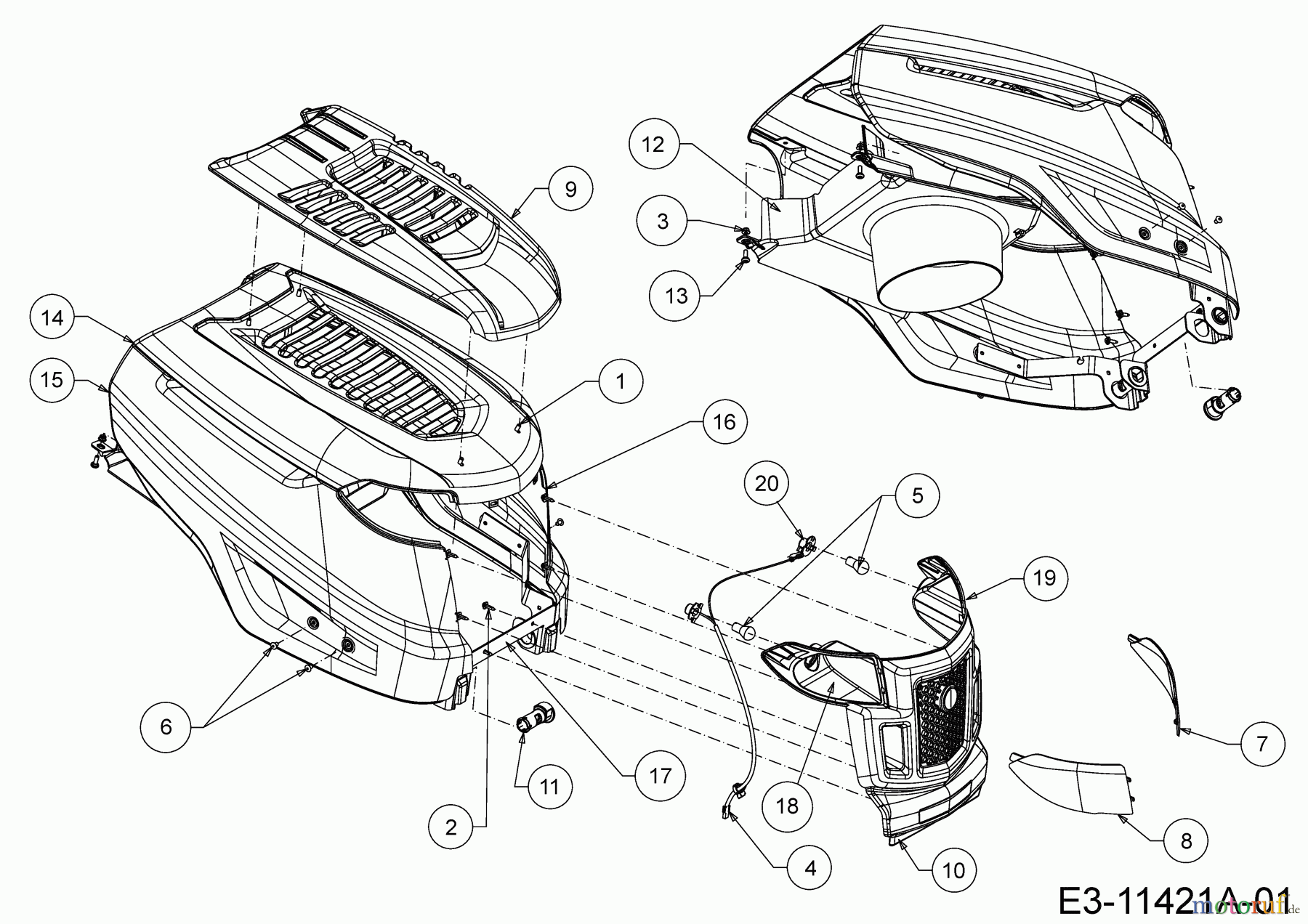  Verts Loisirs Lawn tractors VL 117 H 13BTA1KT617 (2022) Engine hood K-Style