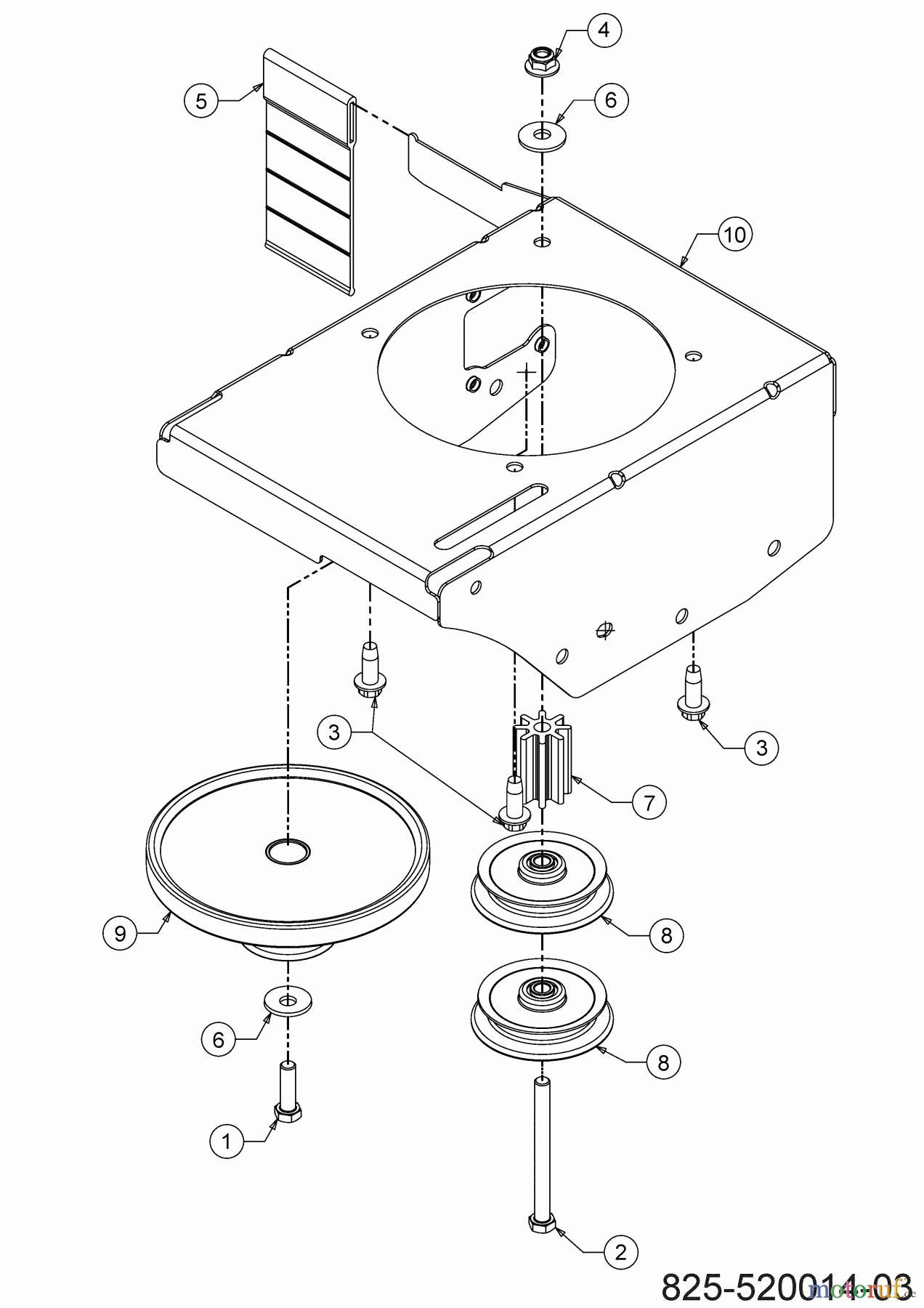  Cub Cadet Edger LC2 BP6 25A-550G603  (2019) Frame, Idler Pulley