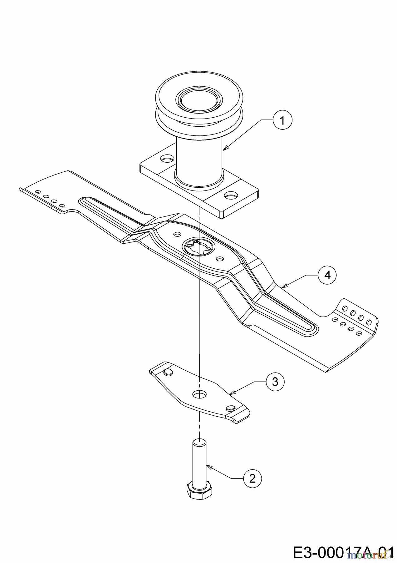  Cub Cadet Petrol mower self propelled XM1 DR46 12B-YAKC603 (2019) Blade, Blade adapter