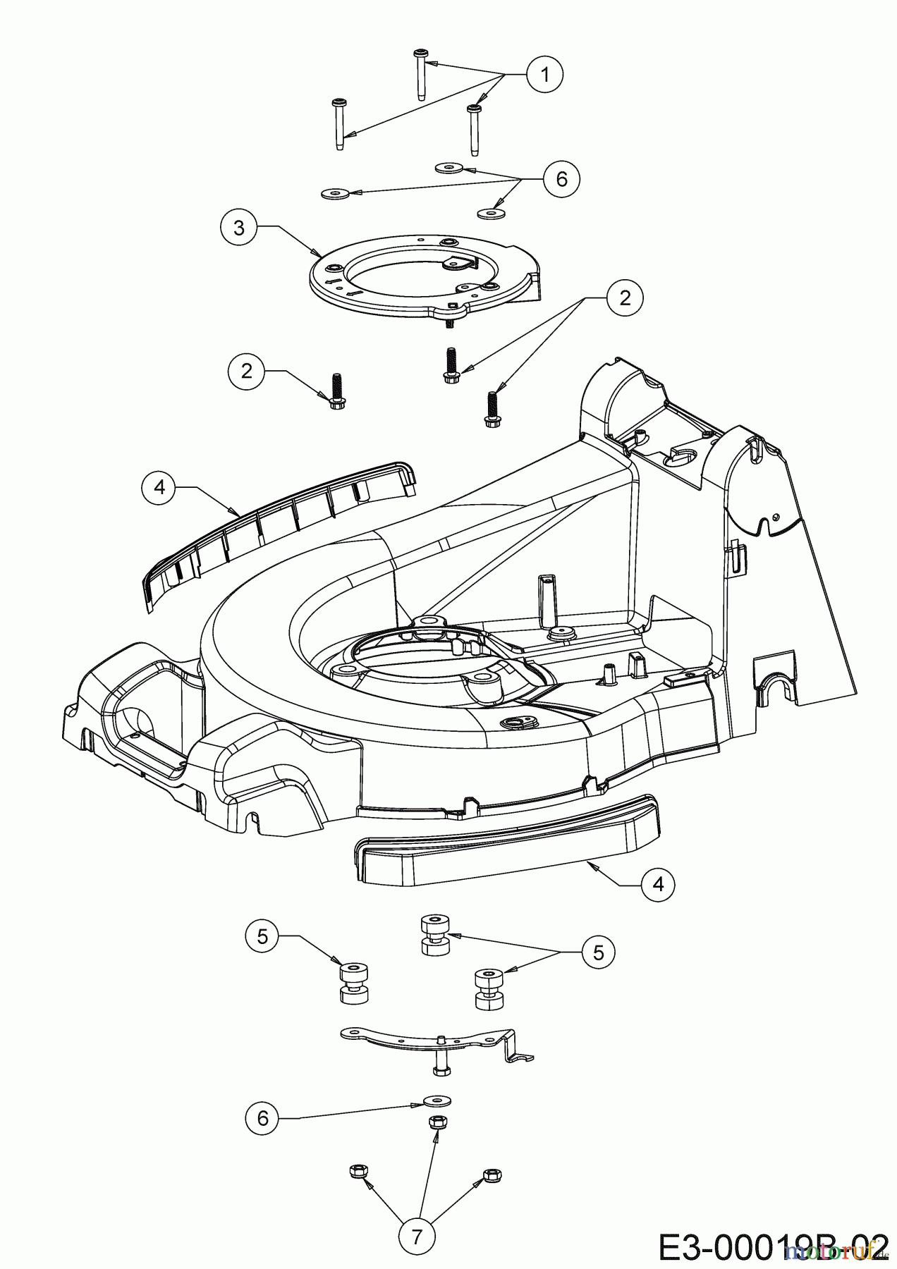  Cub Cadet Petrol mower self propelled XM3 ER53 12AQZBK2603 (2019) Bumper, Ring engine