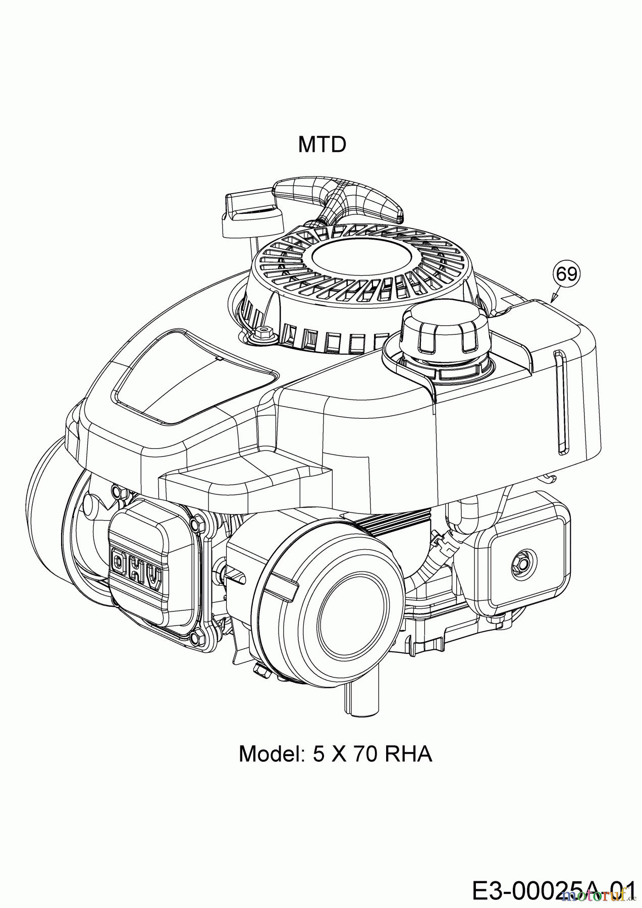  Cub Cadet Petrol mower self propelled XM1 ER53 12A-ZAJ4603 (2019) Engine MTD