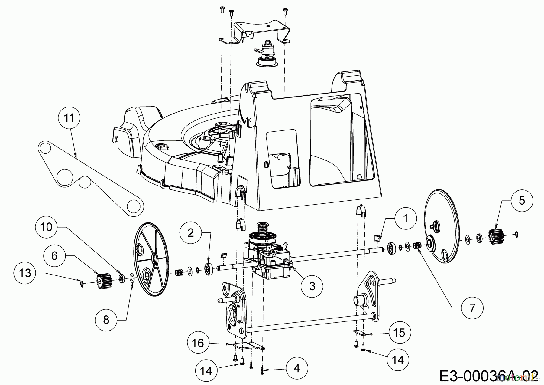  Cub Cadet Petrol mower self propelled XM2 ER53E 12ARZA9A603 (2020) Gearbox, Belt