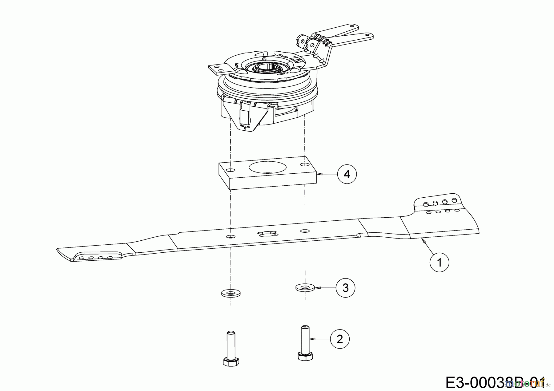  Cub Cadet Petrol mower self propelled XM3 ER53 12AQZBK2603 (2019) Blade, Blade adapter