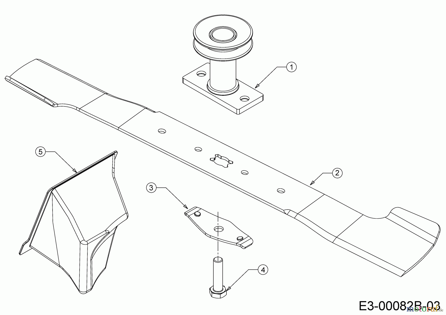  Cub Cadet Petrol mower self propelled LM3 DR53ES 12CCPVS7603 (2020) Blade, Blade adapter, Mulch plug