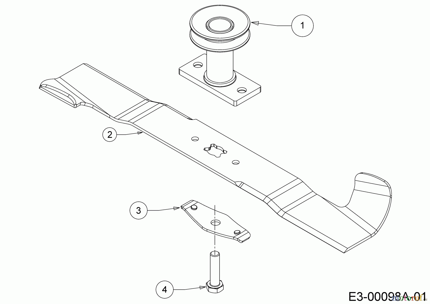  Cub Cadet Petrol mower self propelled LM1 AR46 12A-TQMG603 (2020) Blade, Blade adapter