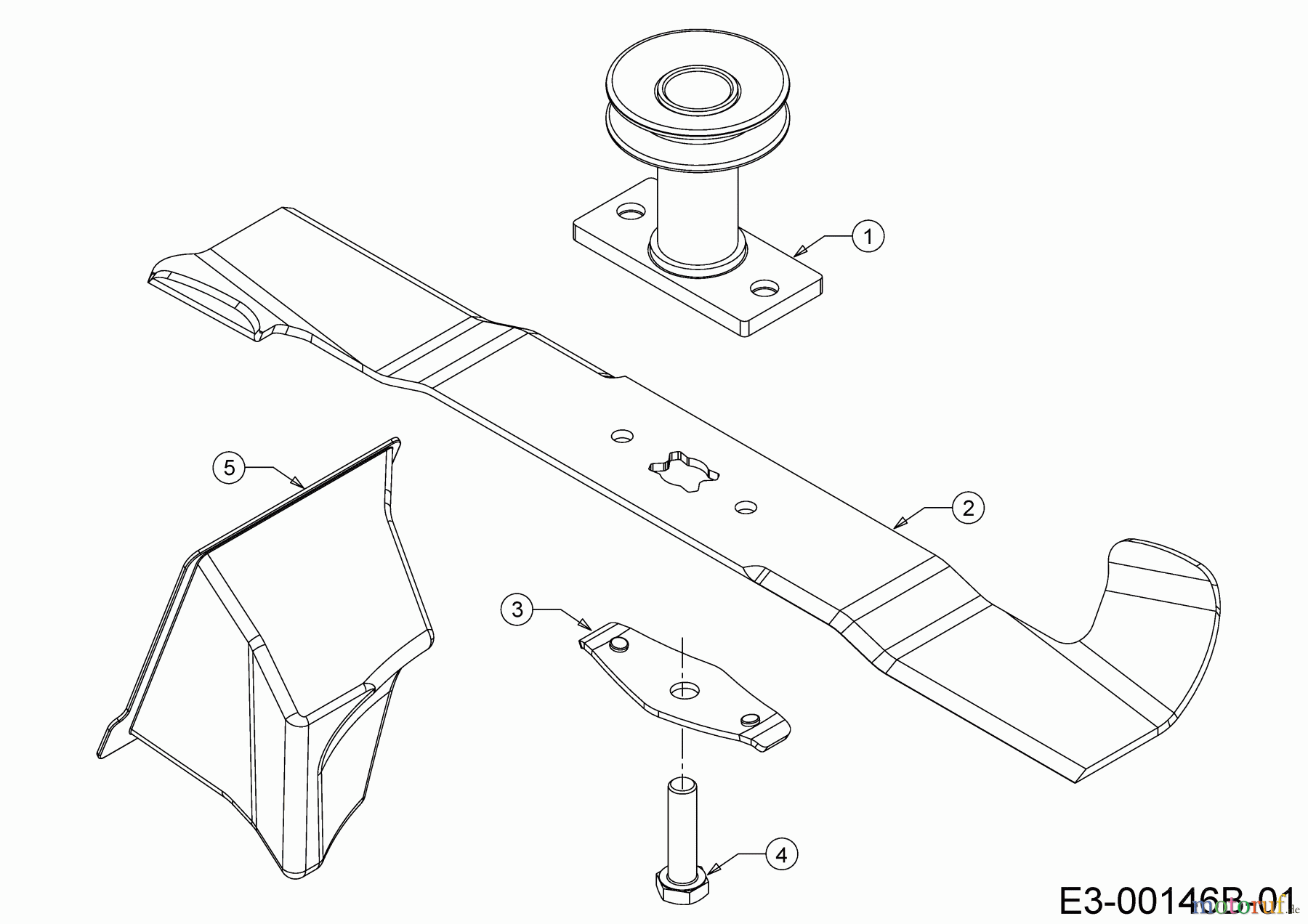  Cub Cadet Petrol mower self propelled LM3 CRC46S 12BBTVSC603 (2020) Blade, Blade adapter, Mulch plug