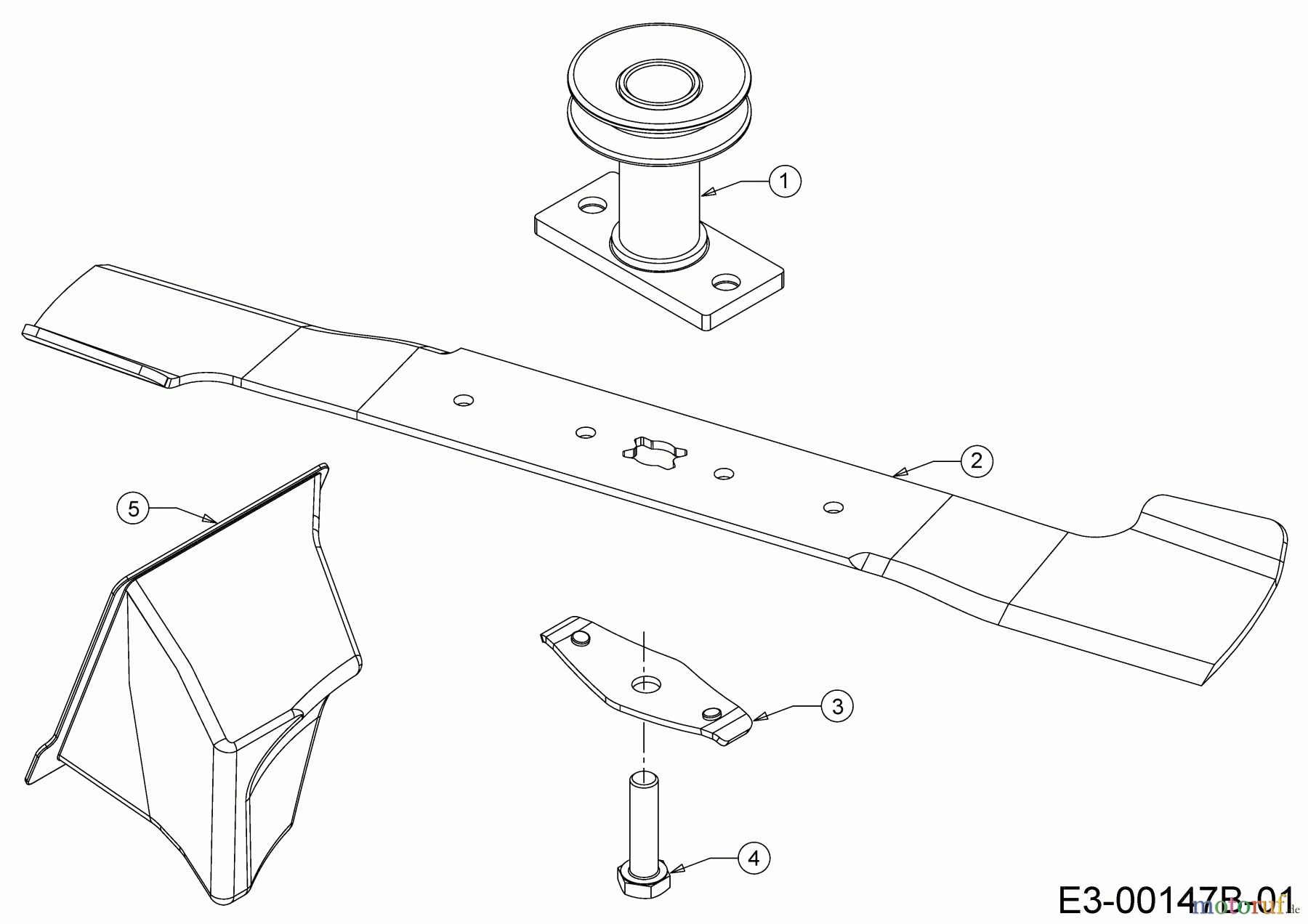  Cub Cadet Petrol mower self propelled LM3 CR53S 12CBPV5L603 (2019) Blade, Blade adapter, Mulch plug