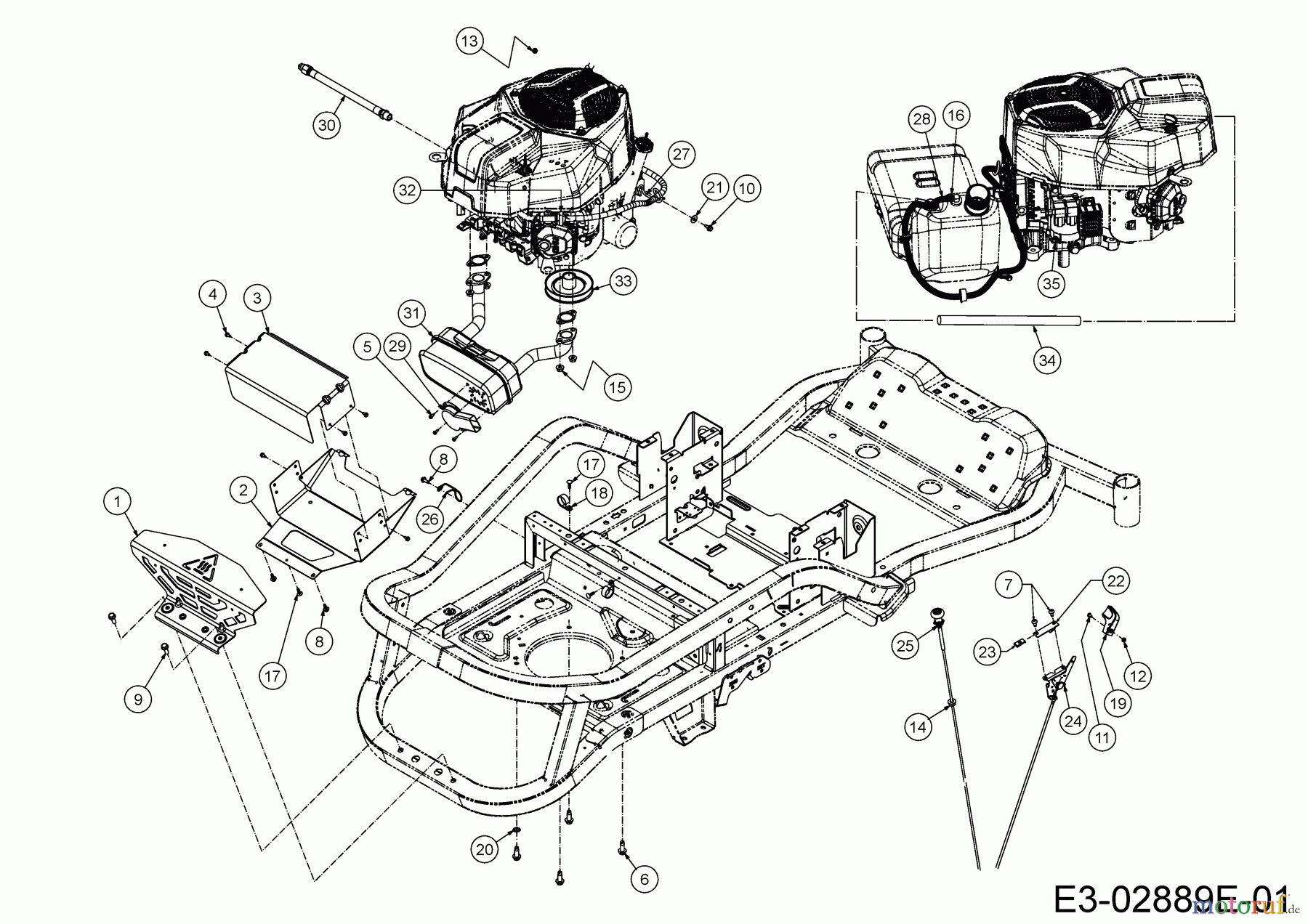  Cub Cadet Zero Turn XZ5 L107 17AAEACS603 (2020) Choke- and throttle control, Engine accessories