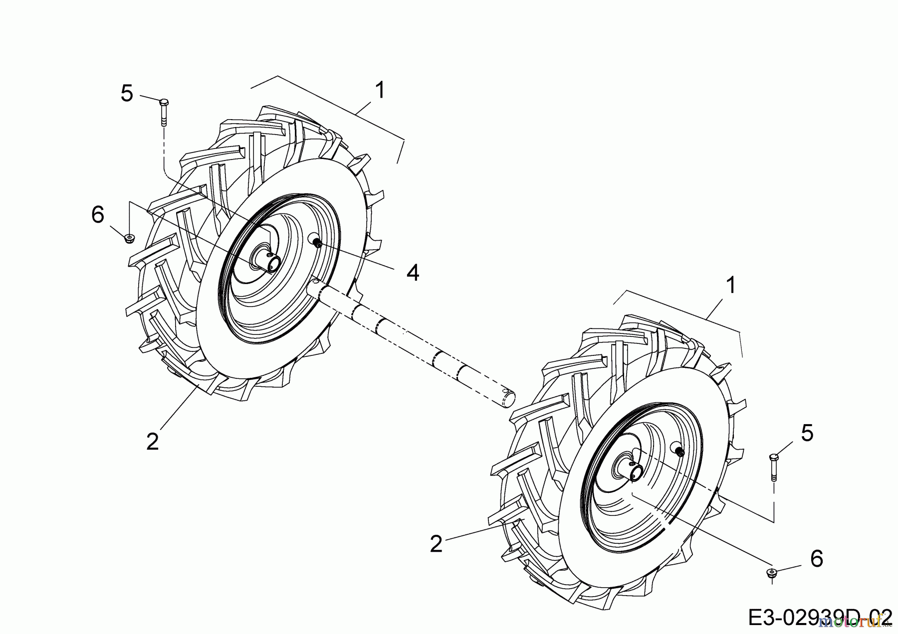  Cub Cadet Tillers XC3 F46 21BB45M8603  (2019) Wheels