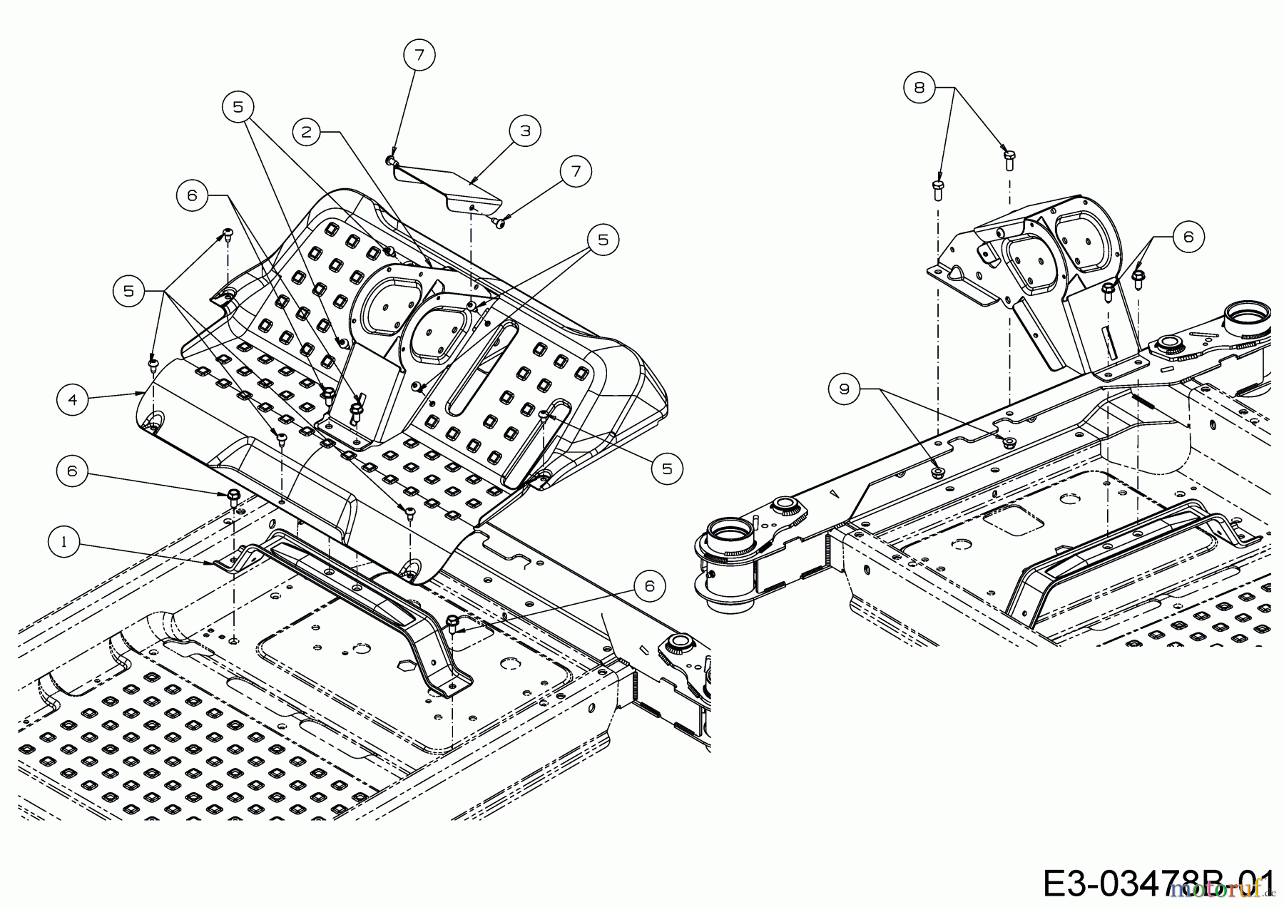  Cub Cadet Zero Turn XZ2 107 17CICBDS603 (2019) Foot plate