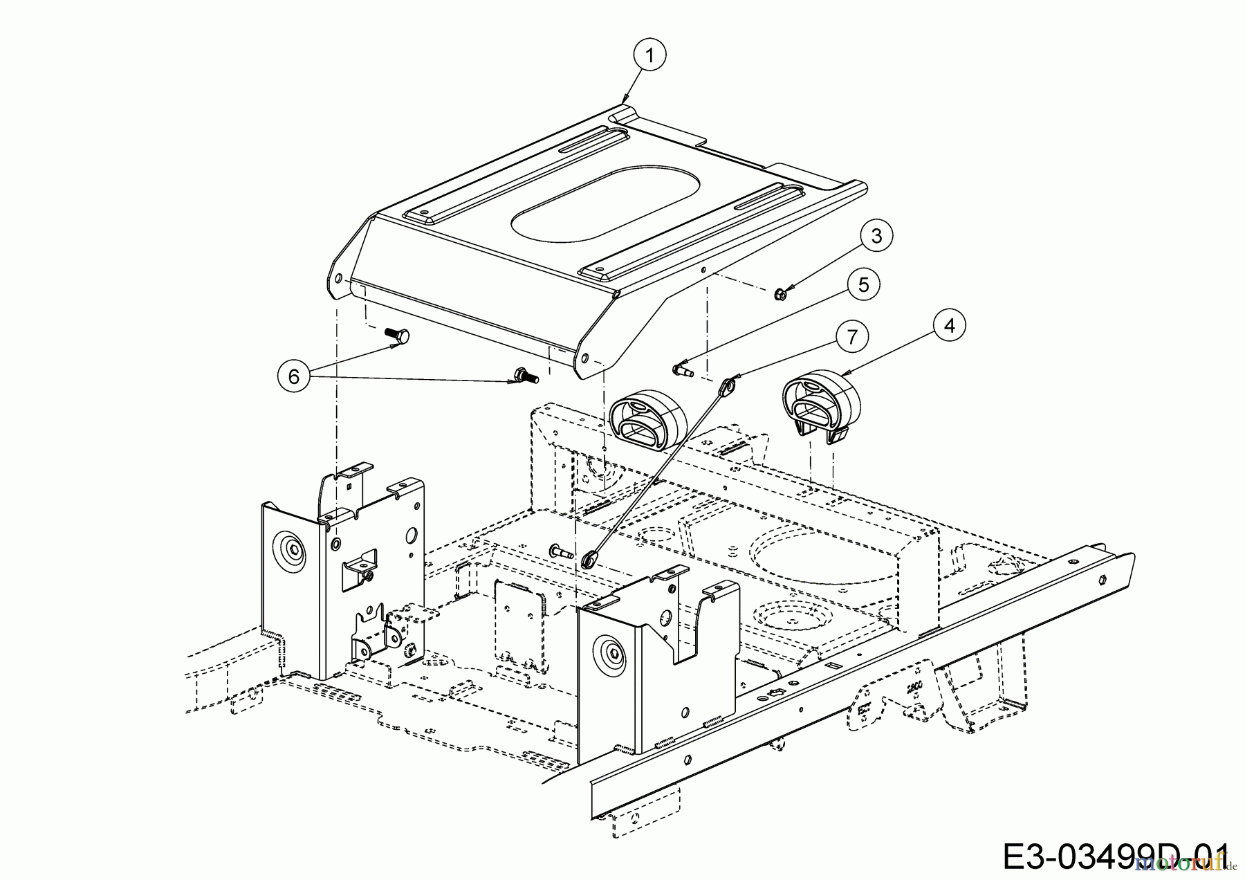  Cub Cadet Zero Turn XZ5 L137 17AIEACI603 (2020) Seat bracket