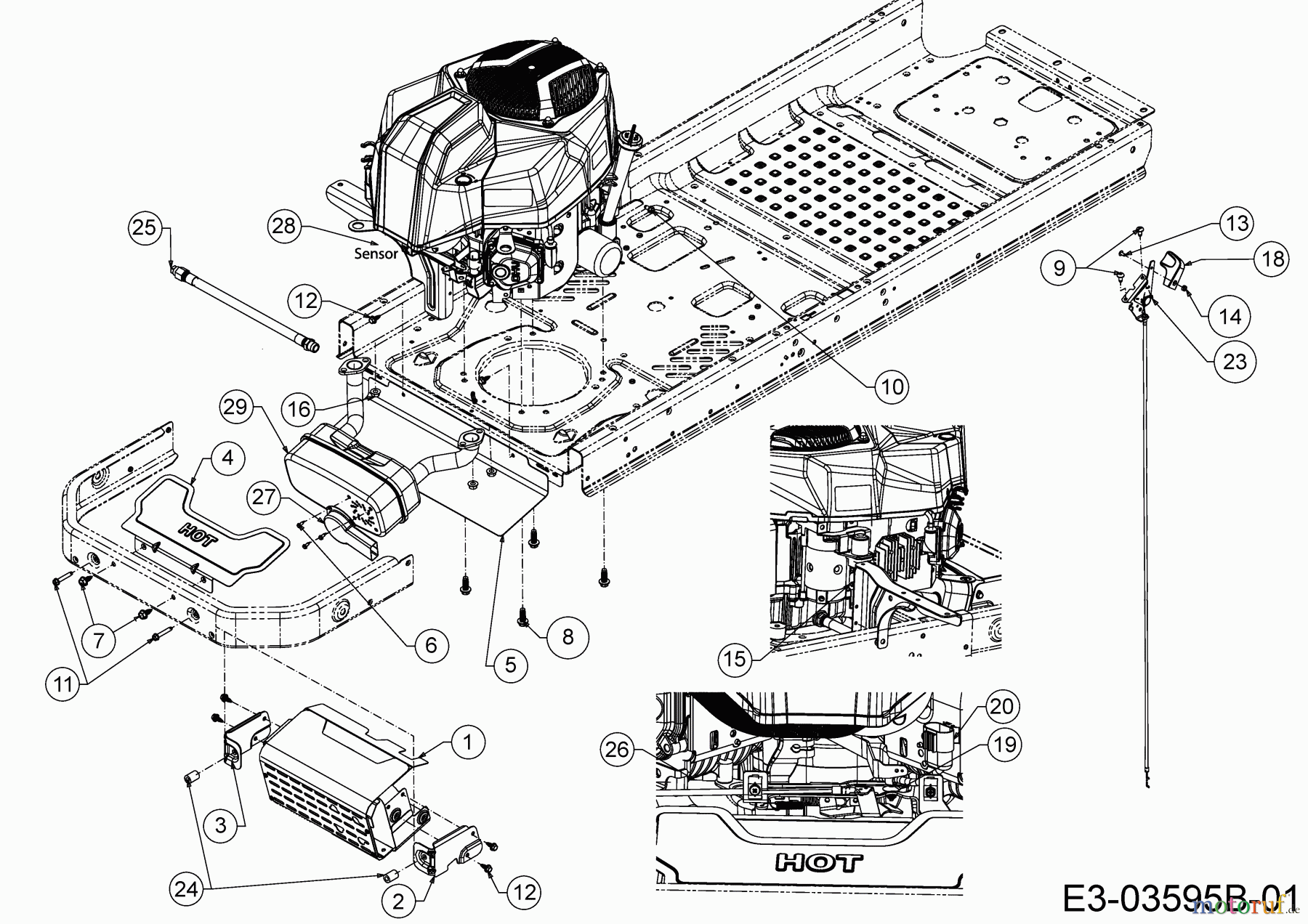  Cub Cadet Zero Turn XZ2  107I 17AWCBYS603  (2019) Engine accessories