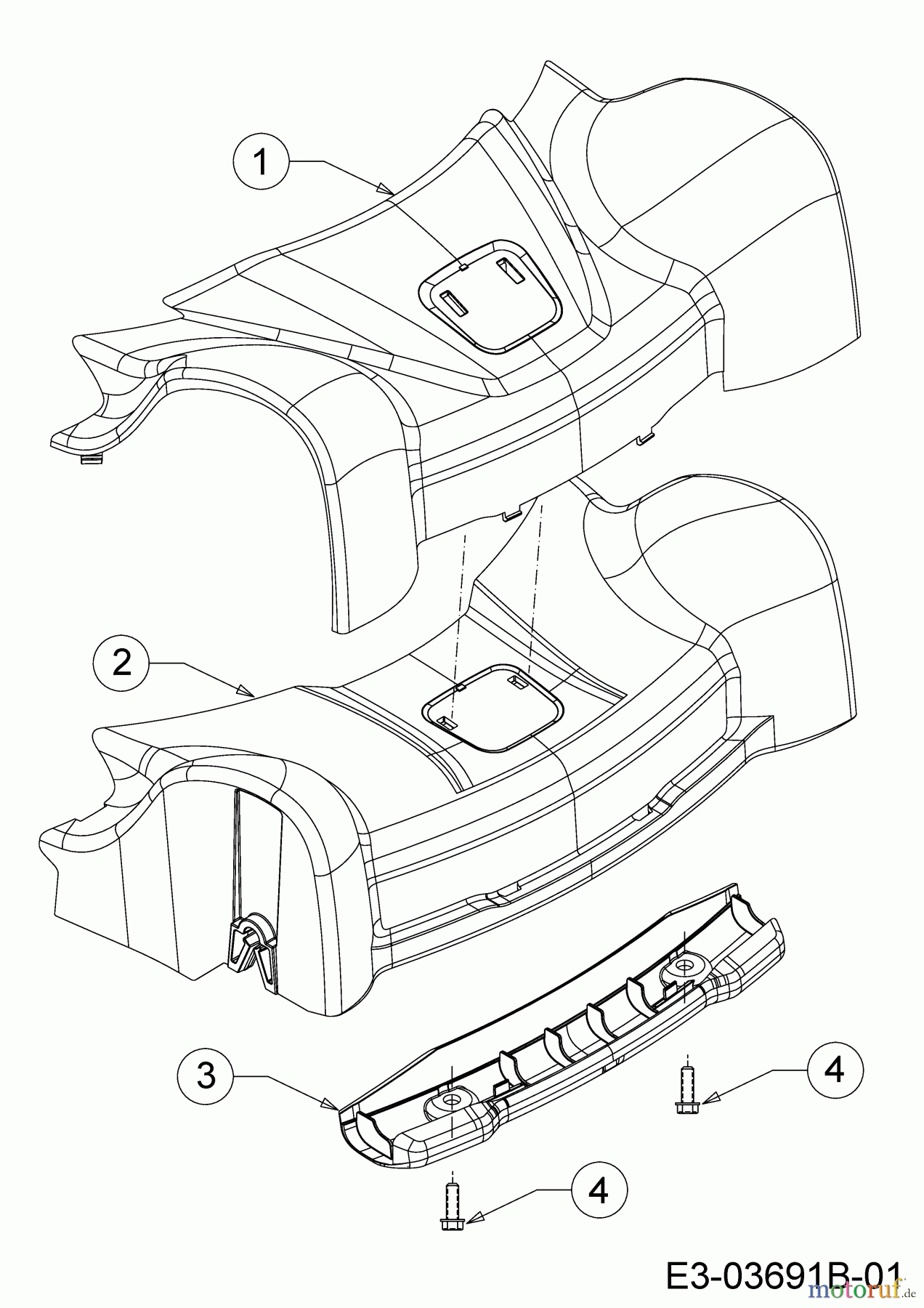  Cub Cadet Petrol mower self propelled LM3 ER53S 12BBPV7D603 (2019) Cover front axle