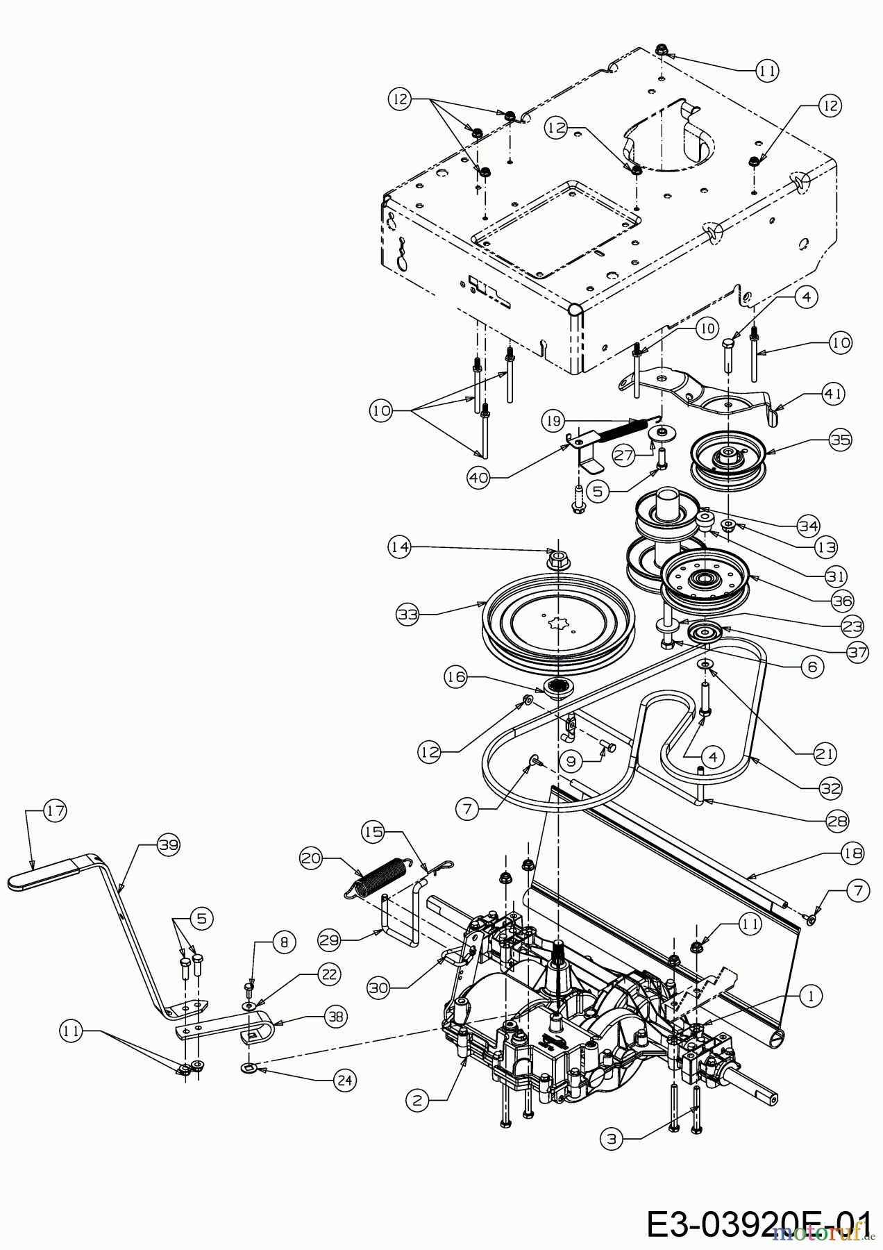  Cub Cadet Petrol mower self propelled XM3 KR84ES 12AE764U603 (2020) Gearbox,  Engine pulley