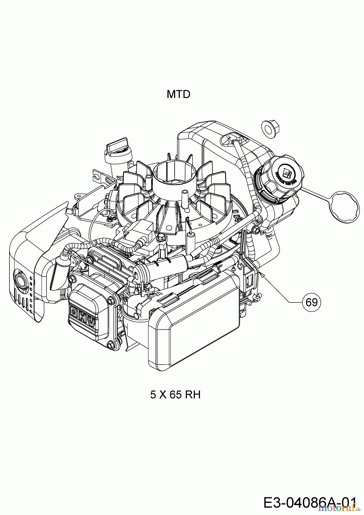  Cub Cadet Petrol mower self propelled CC 53 MSPO 12A-A0KC603  (2019) Engine MTD