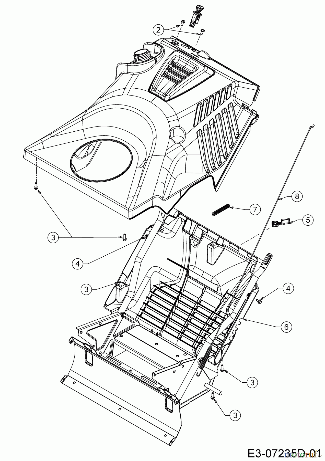  Cub Cadet Snow throwers 221 LHP 31AR2T6D603  (2020) Engine shroud