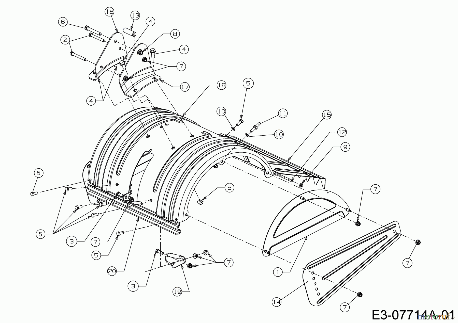  Cub Cadet Tillers XC3 F46 21BB45M8603  (2020) Tines shield