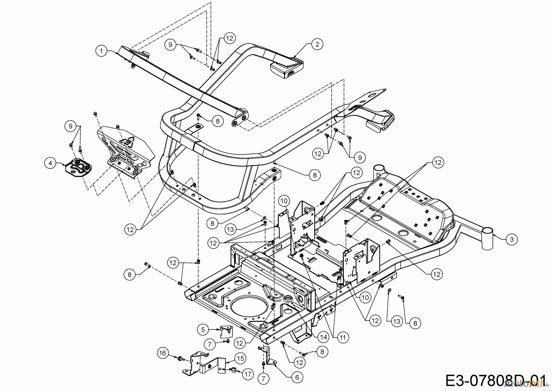  Cub Cadet Zero Turn XZ5 L127 17AIEACZ603 (2020) Frame