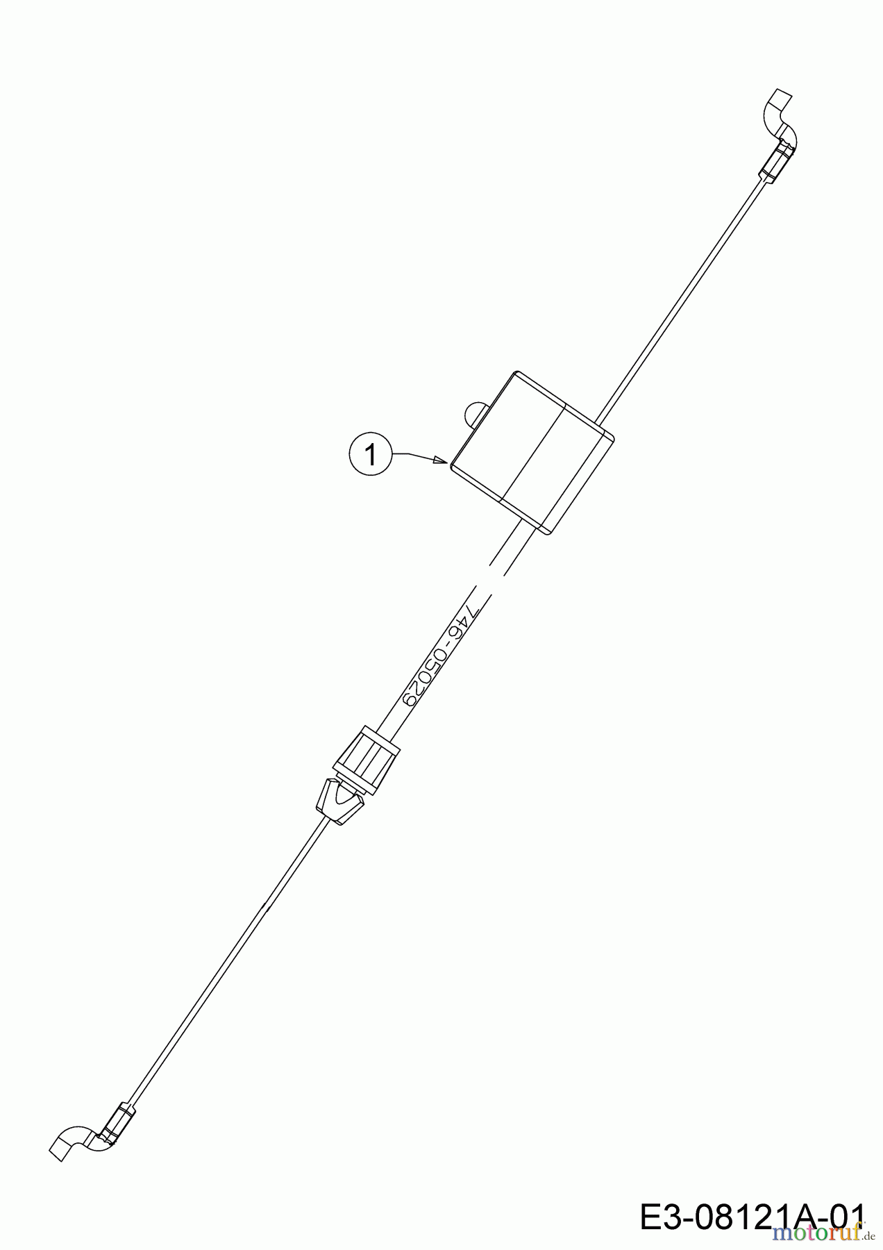  Cub Cadet Petrol mower LM1 CPB46 11B-TQ5C603 (2019) Control cable brake