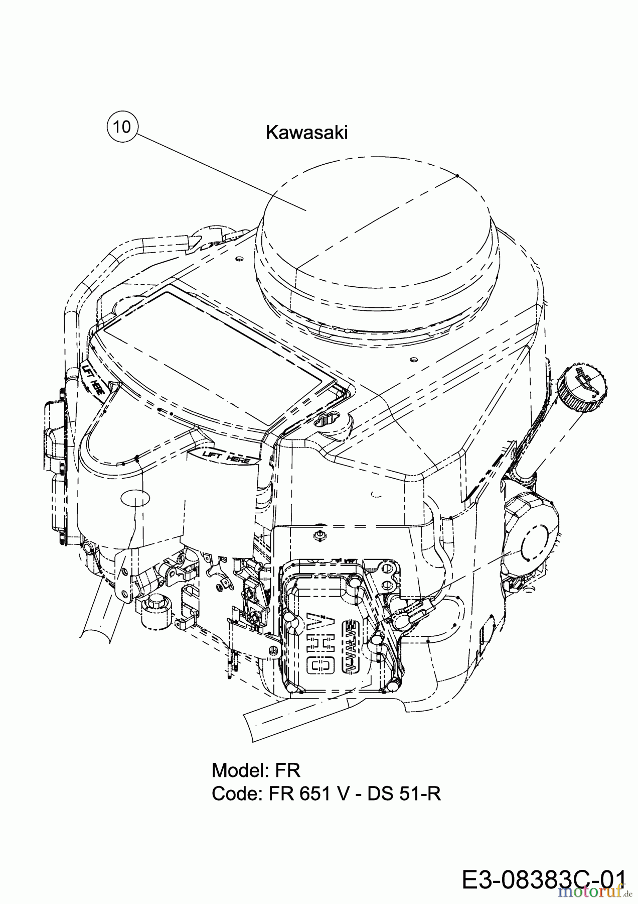  Cub Cadet Zero Turn XZ1 127 17CICACQ603  (2019) Engine Kawasaki to 14.04.2019