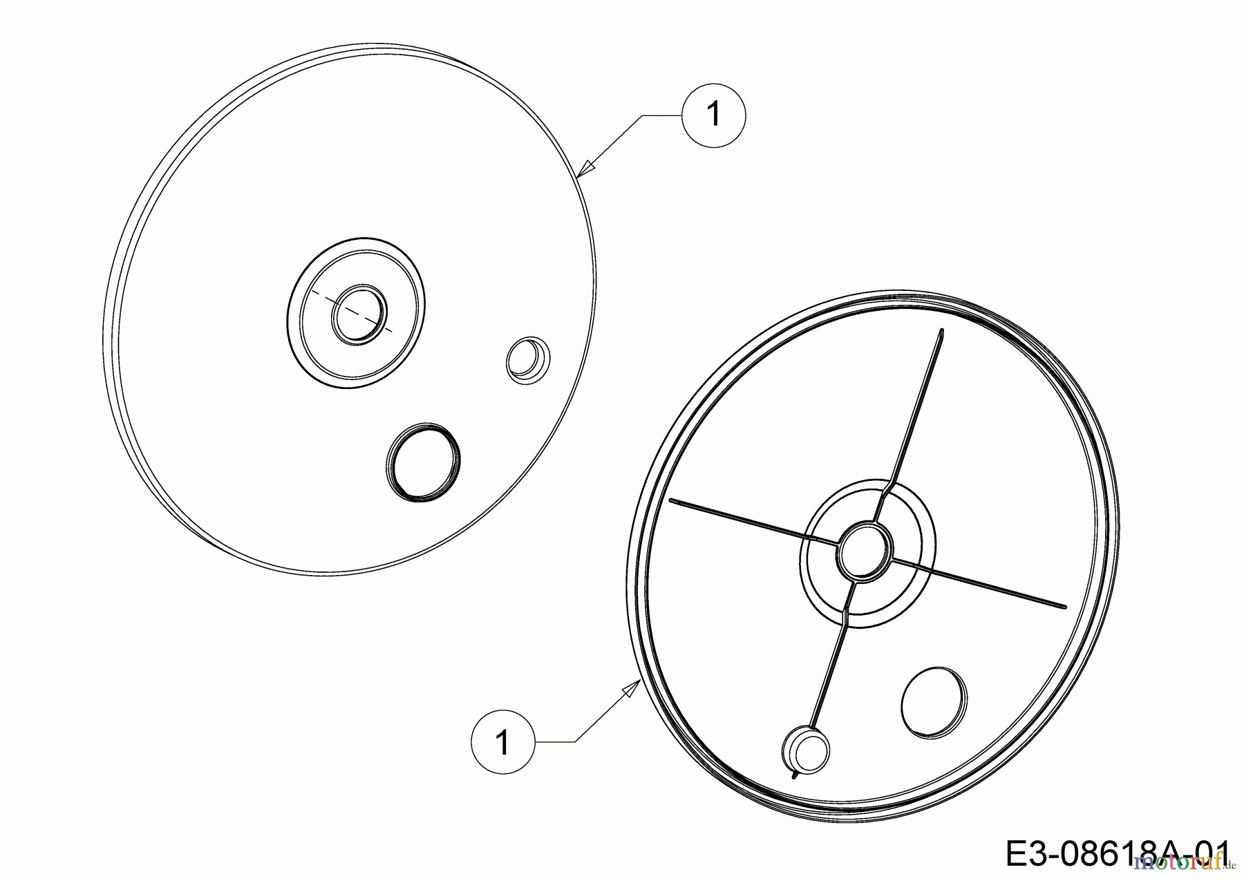  Cub Cadet Petrol mower self propelled LM3 DR53S 12CBPVKC603 (2019) Wheel dust covers