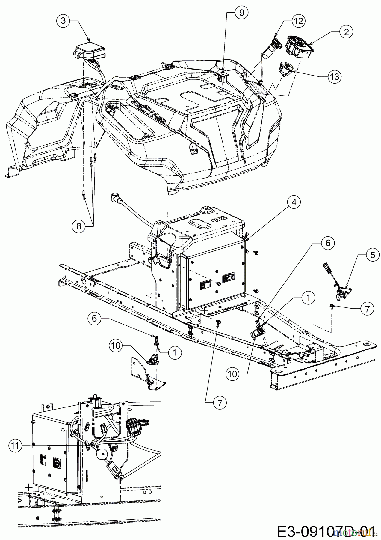  Cub Cadet E-Lawn tractors LR2 ES76 33AA27JD603 (2020) Electric parts