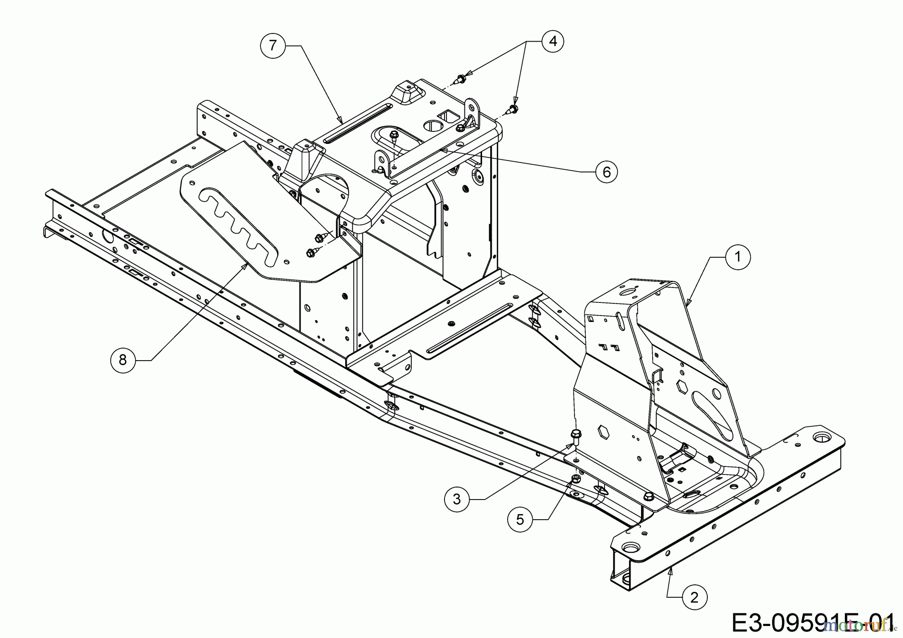  Cub Cadet E-Lawn tractors LR2 ES76 33AA27JD603 (2020) Frame