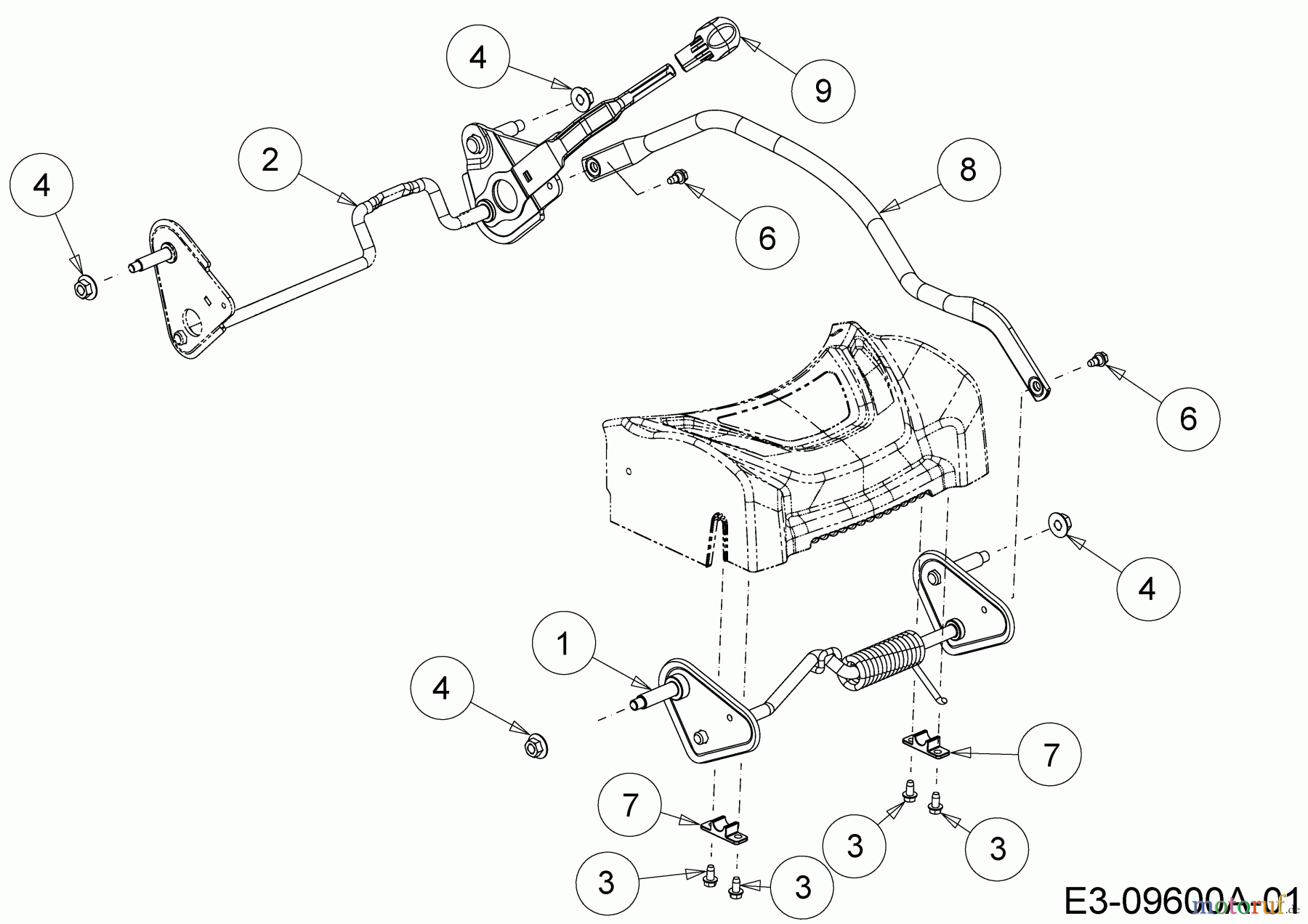  Cub Cadet Petrol mower self propelled LM1 AR42 12A-LQMG603 (2019) Axles, Height adjustment