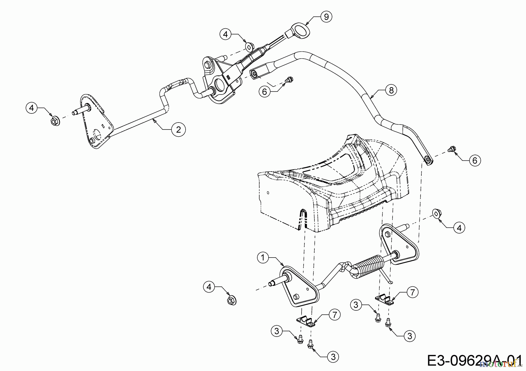  Cub Cadet Petrol mower self propelled LM2 DR53 12C-PRKC603  (2019) Axles, Height adjustment