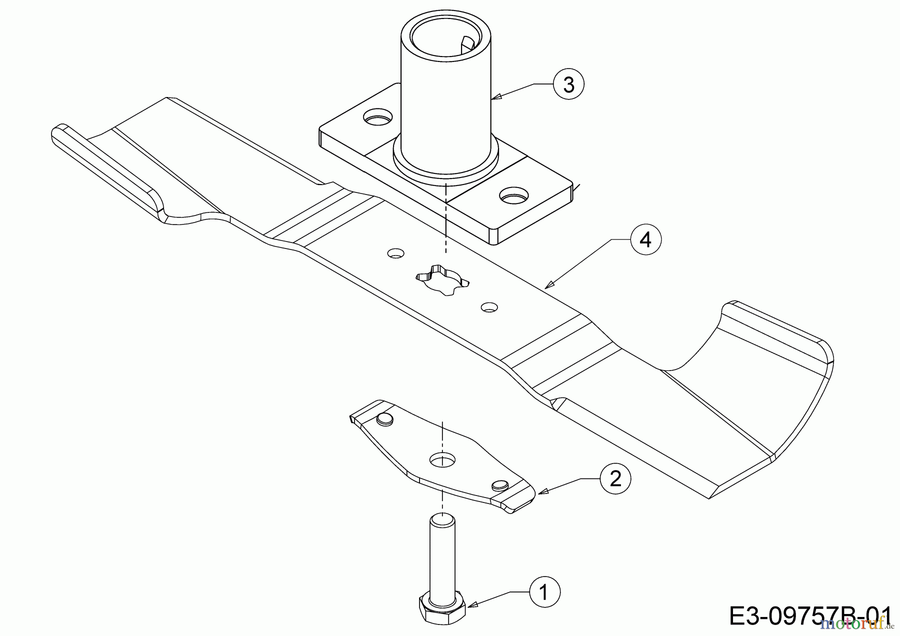  Cub Cadet Petrol mower CC 42 PO 11A-LQSC603 (2019) Blade, Blade adapter