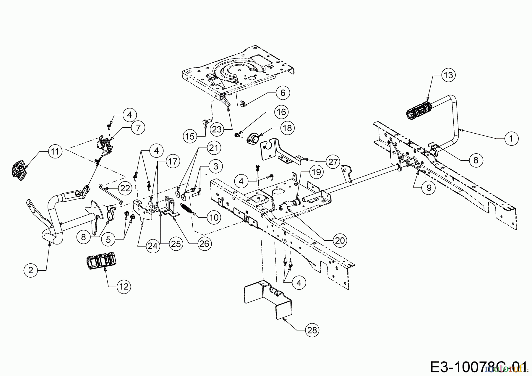  Cub Cadet E-Lawn tractors XT2 ES107 33ABA7CS603 (2020) Pedals