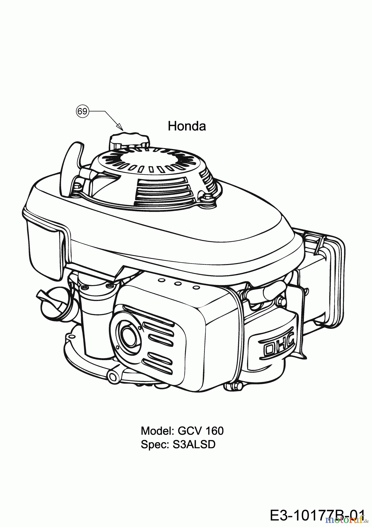  Cub Cadet Petrol mower self propelled XM2 DR46 12AQYADQ603 (2020) Engine Honda