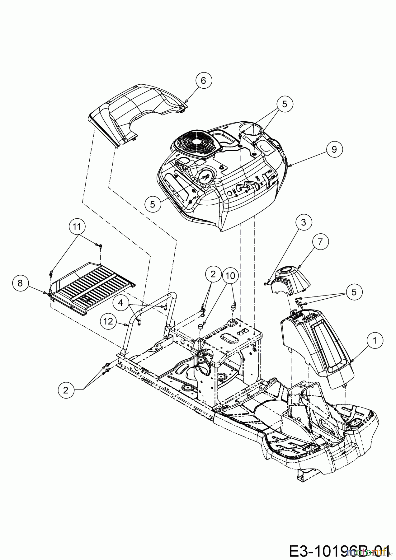  Cub Cadet Lawn tractors LR1 MS76 13A726JD603 (2020) Cover panels