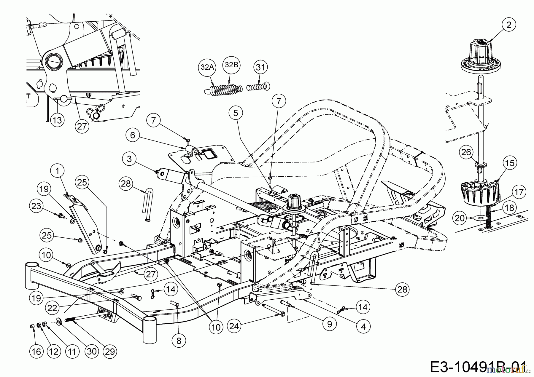  Cub Cadet Zero Turn XZ5 L137 17AIEACI603 (2020) Deck lift