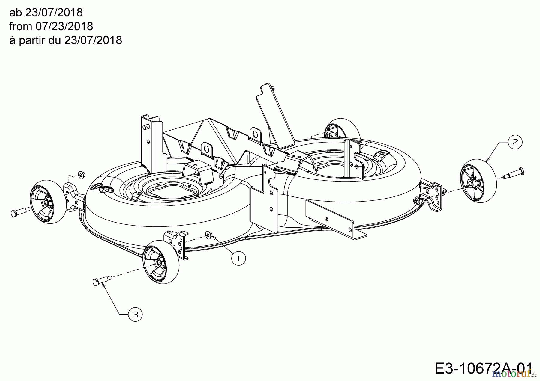  Cub Cadet Lawn tractors XT1 OR106 BS 13ALA1CR603  (2019) Wheels mowing deck